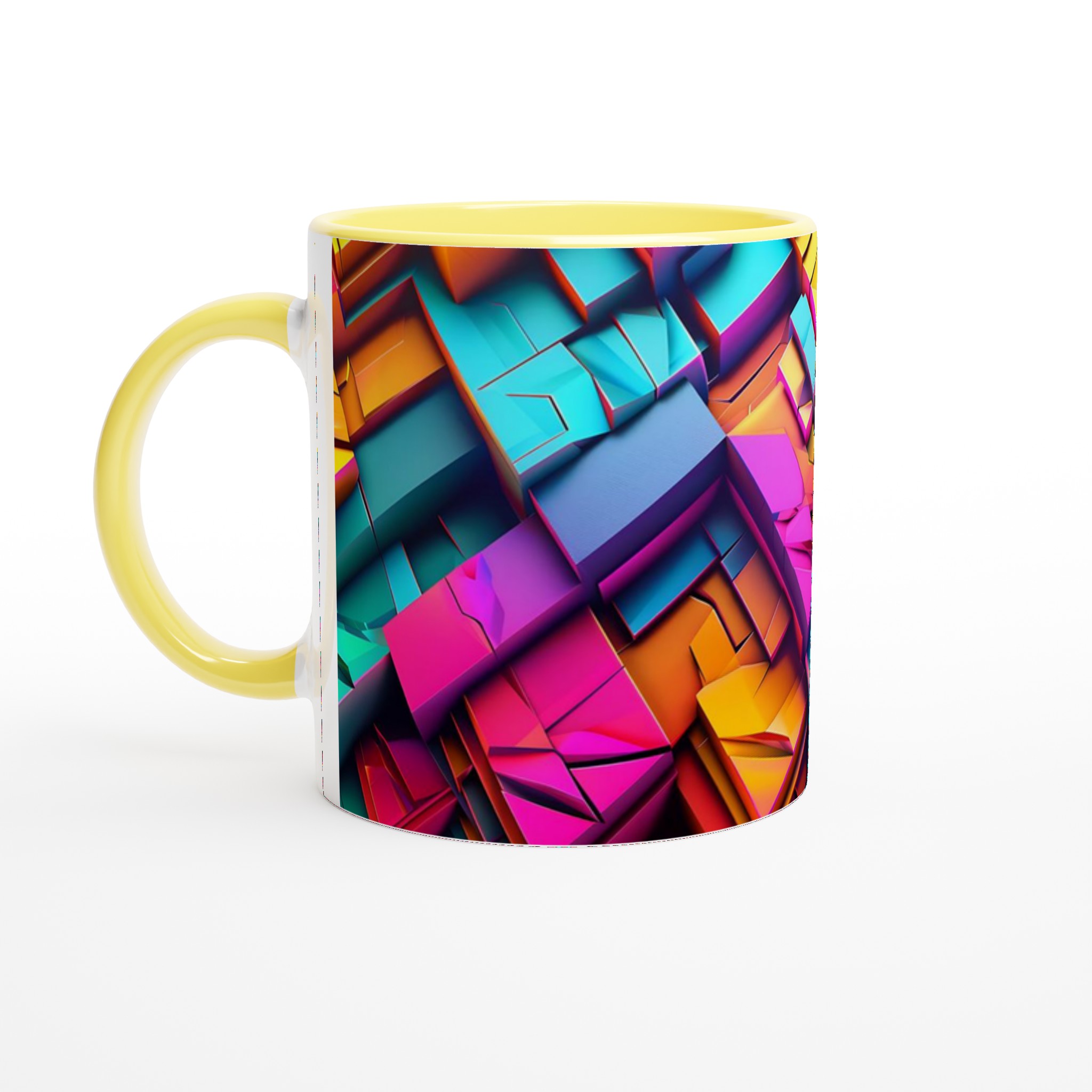 Abstrakt Geometrisk 11oz Keramisk Mugg – Färgglad Explosion för Din Favoritdryck 3 292f784e-5e15-42cc-a0b7-1b36682aed82