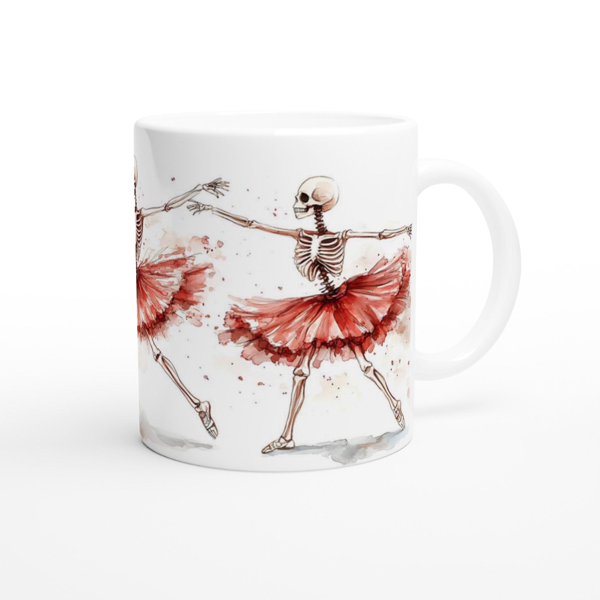Dansande Ballerina Skelett Mugg - Vattentät Akvarell Stil - Välj din färg 9 298aabd1-453b-4f76-9543-765e96d49296