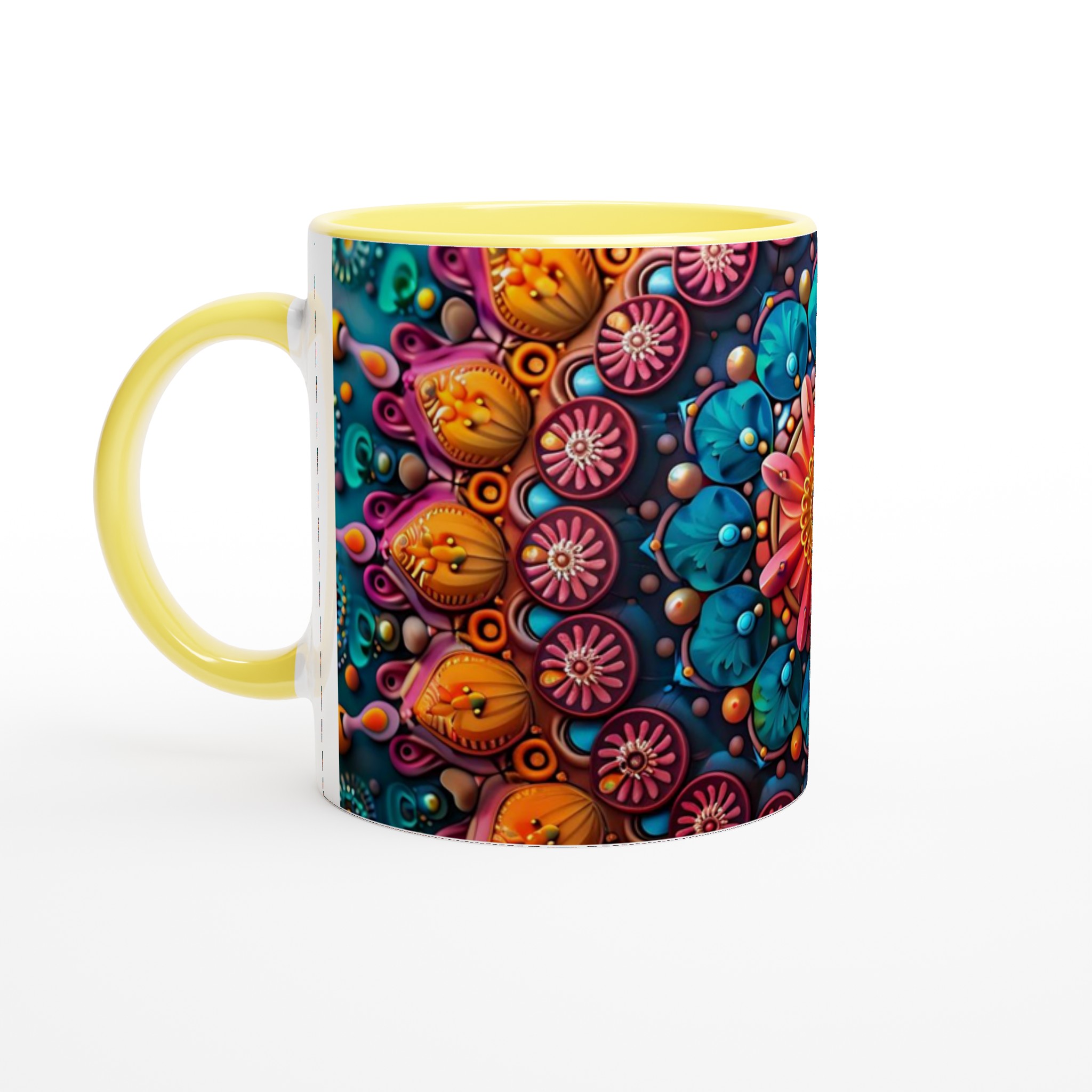 Mångfärgad Mandala Keramikmugg - 11oz, Levande Design i Valfri Färg! 3 2997ab6c-81a4-4574-a4c4-e9da9cbcd781