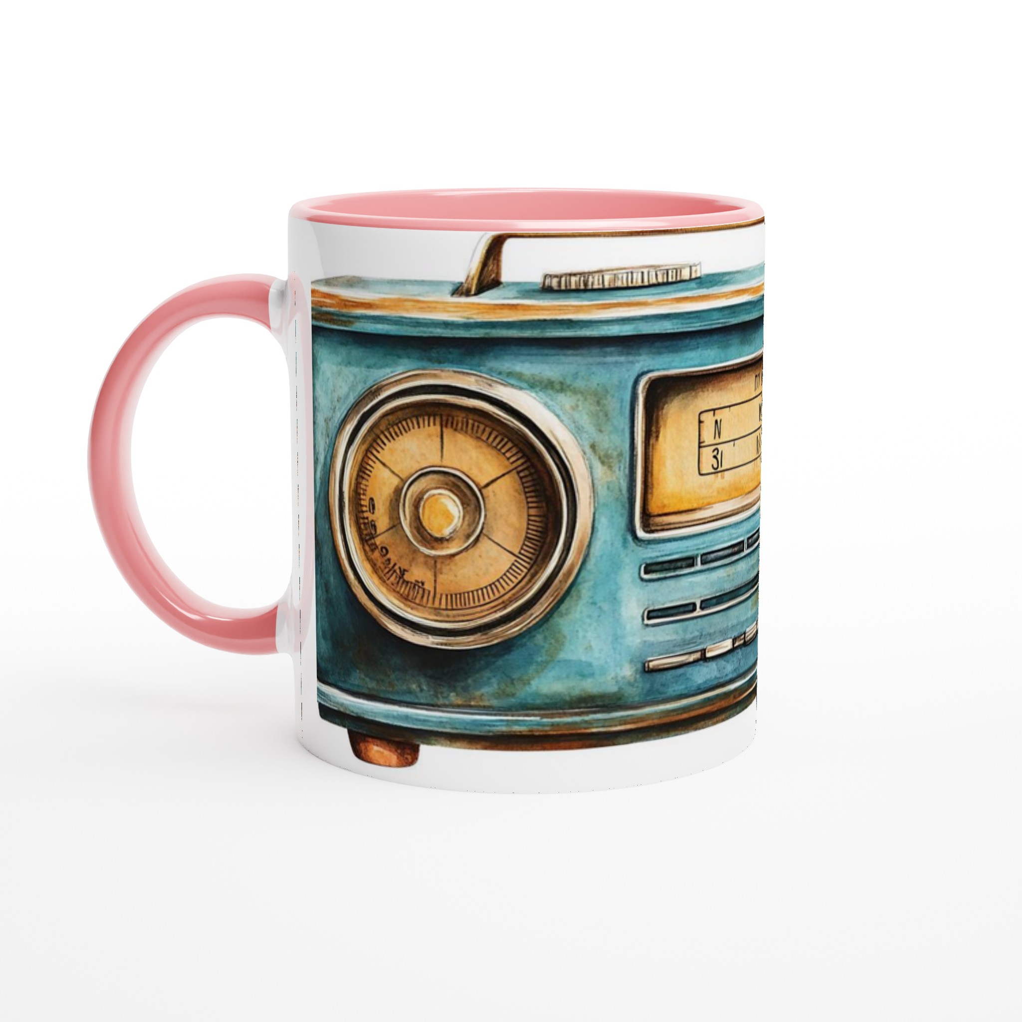 Nostalgi i Akvarell: Vintage Radio Keramikmugg – Din Kaffepaus med en Touch av Retrocharm 6 29acb2f6-03ed-4b03-b967-58204f5f9619