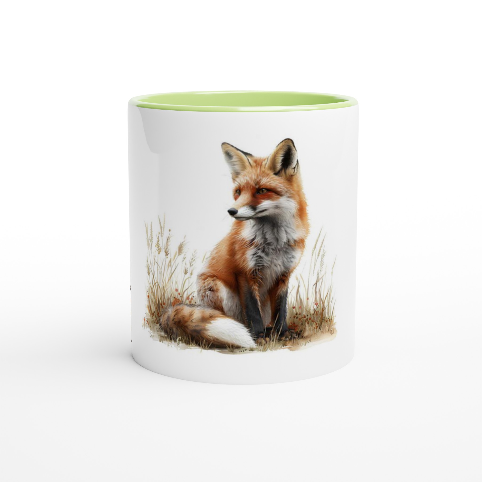 Vacker Akvarellräv 11oz Keramikmugg - Charmig Design med Färgad Insida 4 29be626e-f467-49dc-a0bc-acd7ad72febe
