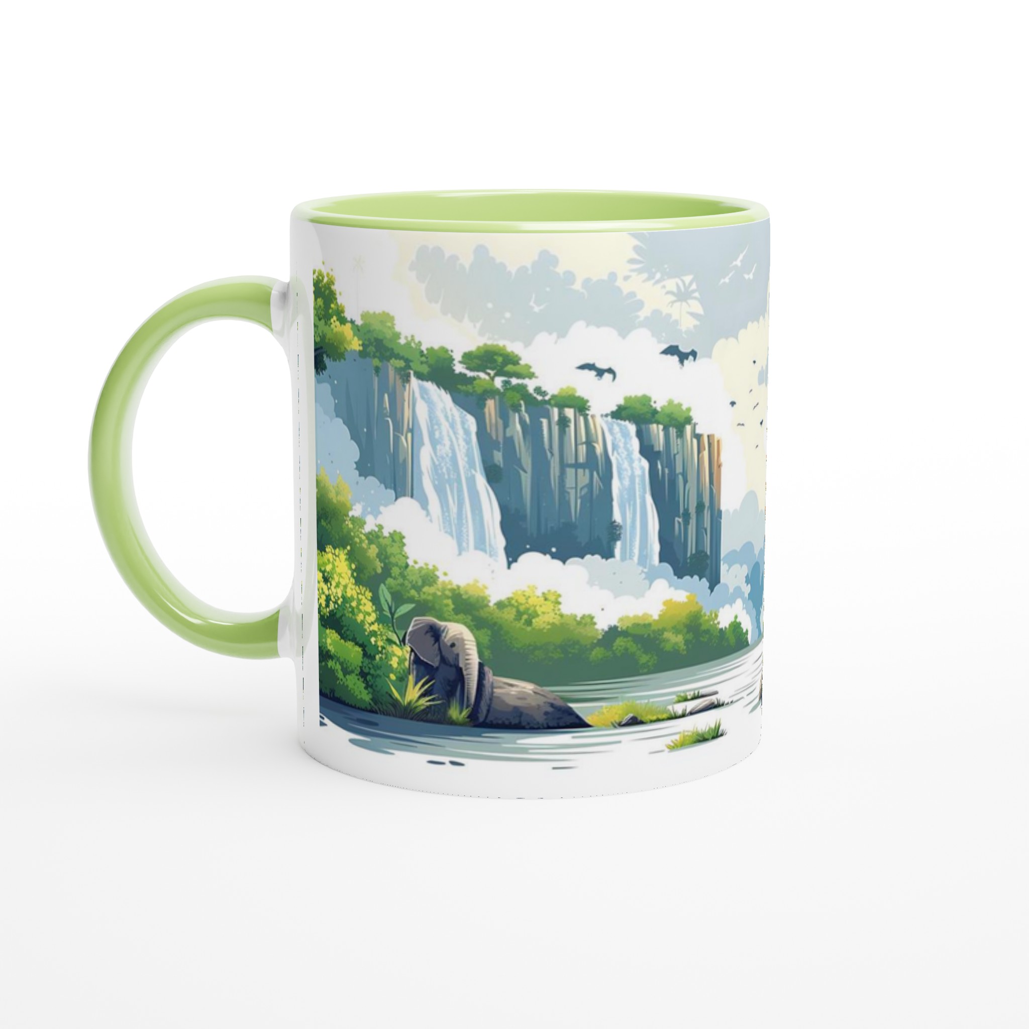 Tropisk Djungelkaskad Mugg – Vibrerande Naturdesign i ditt Val av Färg 7 29c460f0-c488-45ac-a563-5dce179deb95
