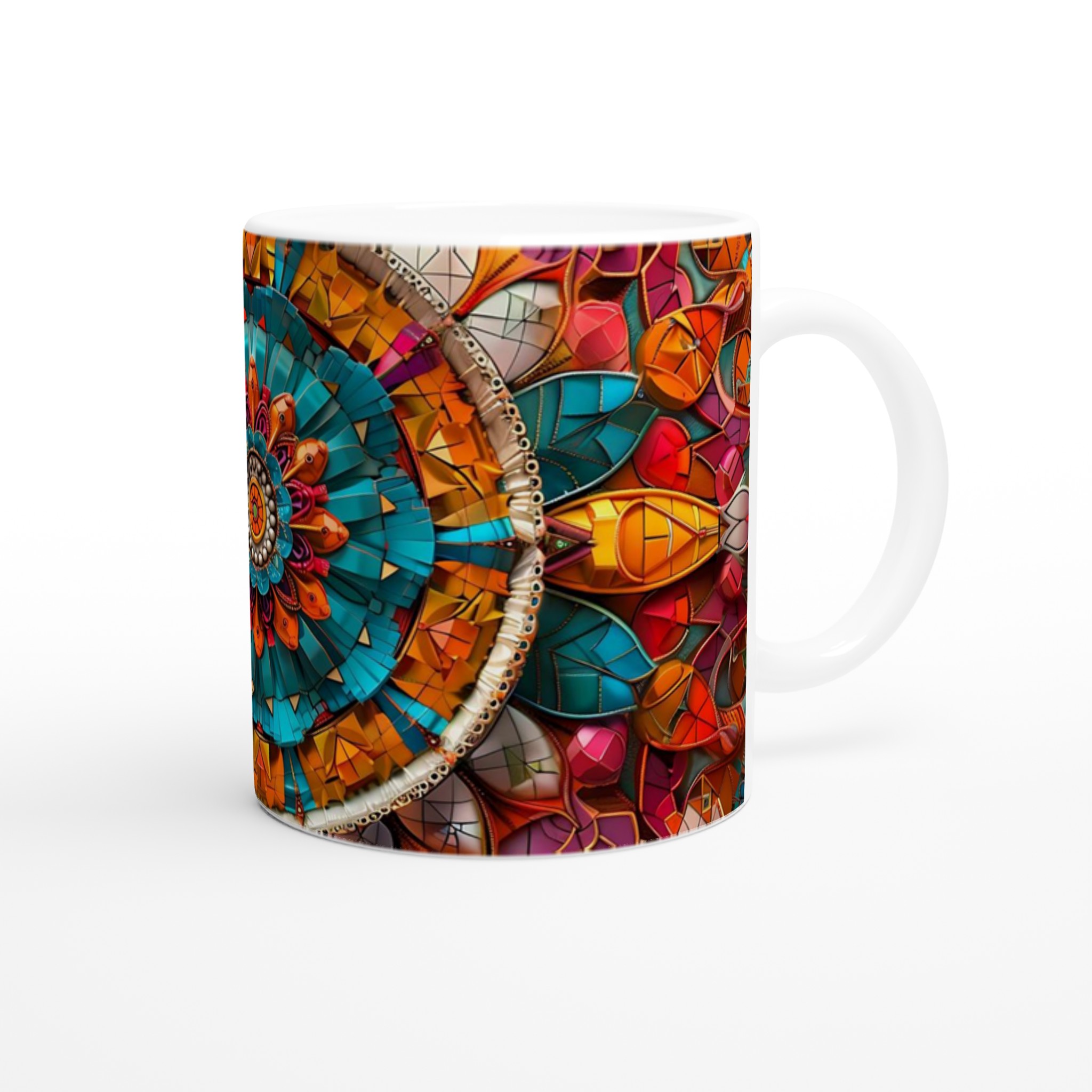 Mångfärgad Mandala 11oz Keramikmugg – Välj bland 7 Livfulla Färger för Din Unika Stil 9 29e4c49e-3ad3-4cc4-9f4d-558ecbabba36