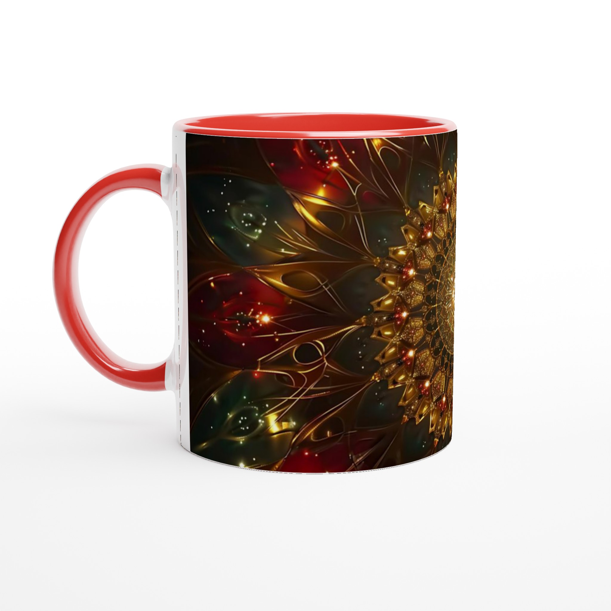 Abstrakt Mandala Lyx Mugg – 11oz Keramikmugg i ditt val av sju djärva färger 5 29ea62cc-7d3a-4f48-a8f0-eee171477e92