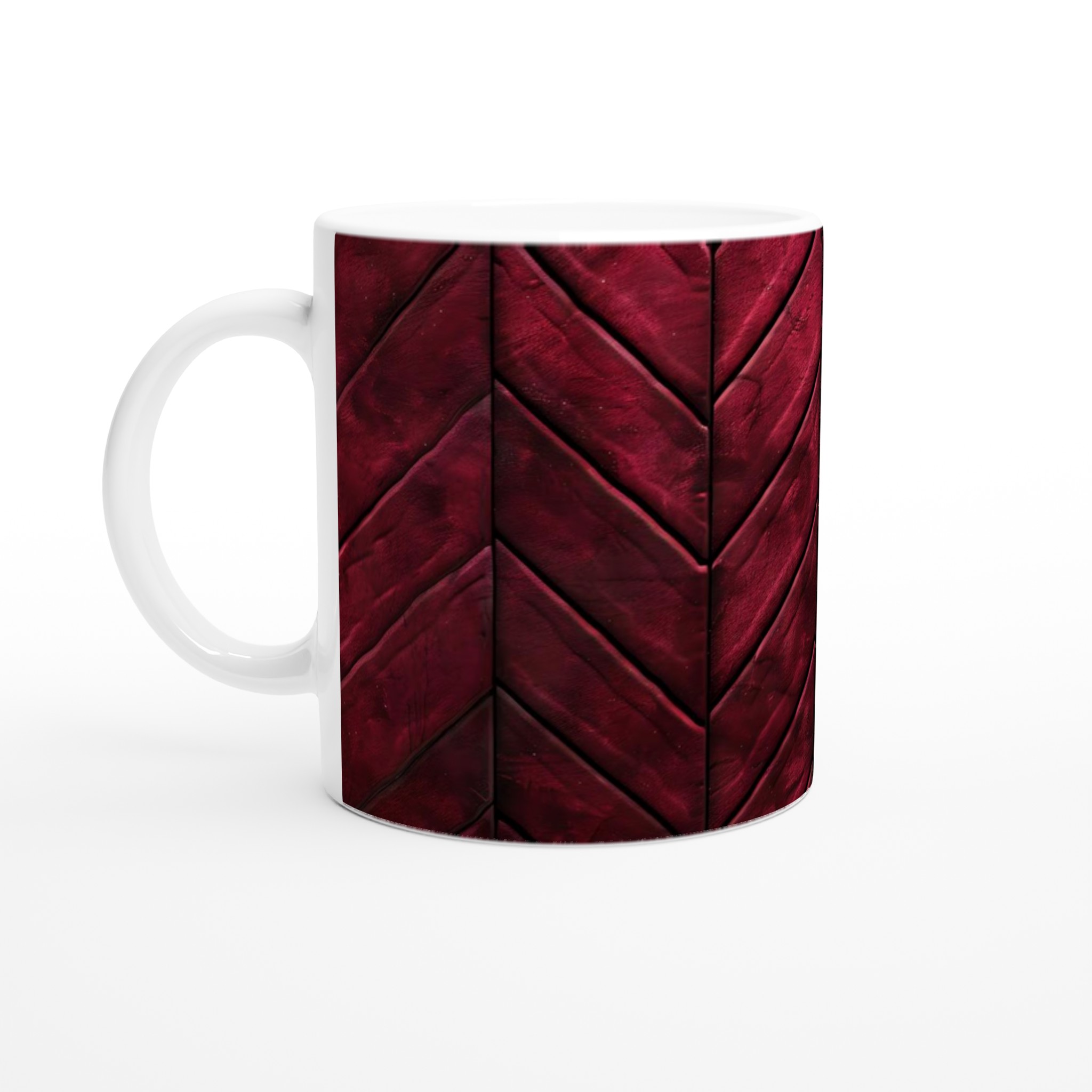 Vit 11oz keramisk mugg med elegant vinröd geometri – välj bland 7 djärva keramikfärger 1 29f82922-fe65-411a-8f1c-dd0a2c3c7bfa