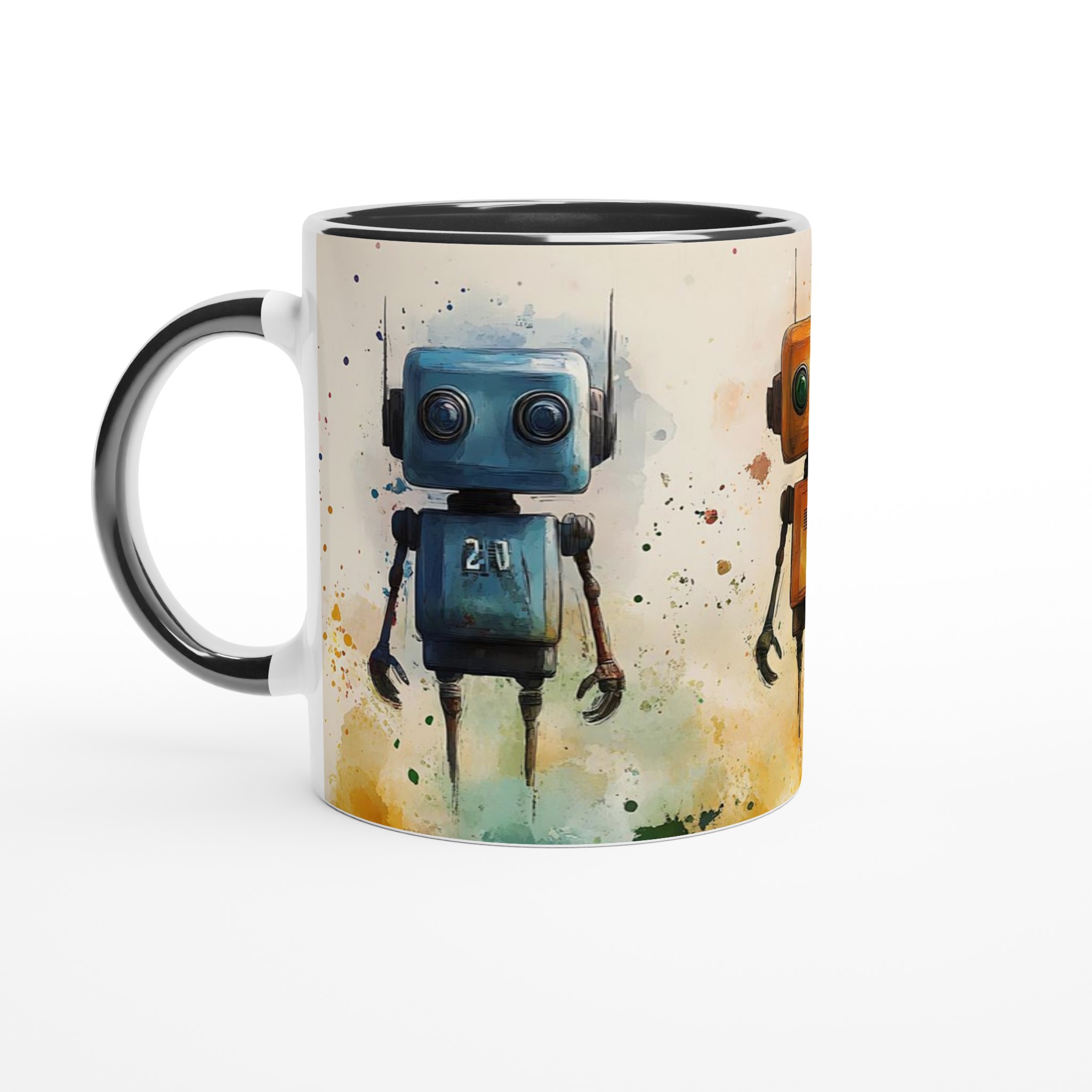 Retro Robot Vattenfärg Keramikmugg – Din personliga mugg i sju färgglada varianter! 4 2a1abb97-2016-40bf-af4b-a84393d76609