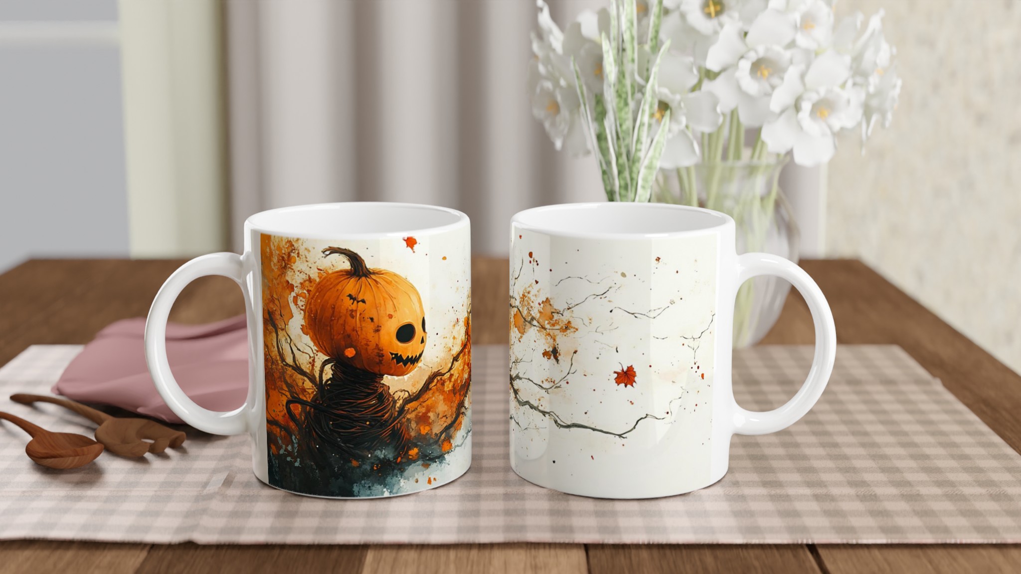 Mystisk Pumpa Konst Mugg - Livfull Halloween Akvarell Keramisk Kaffemugg i Olika Färger 10 2a27453e-48ec-4bd6-acf5-8bb88dcffdfc