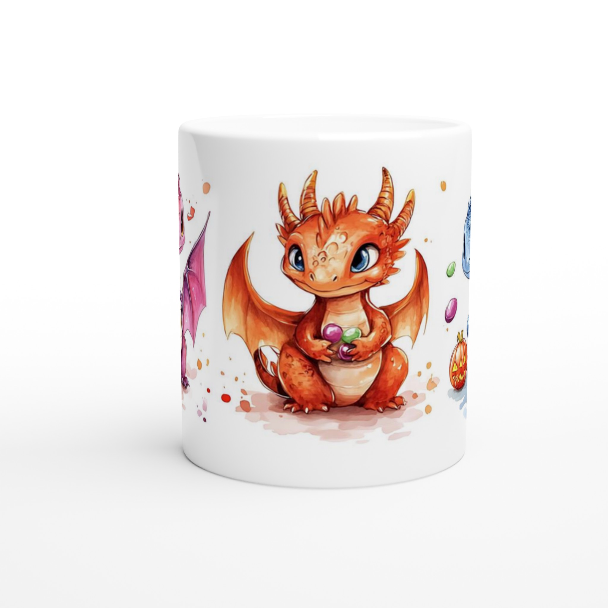 Söta Drakvänner Keramisk Mugg - 11oz i Valfri Färg, Perfekt för Kaffeälskare & Fantasyfans! 8 2a28cba8-0dce-47e7-a8b2-3947d3de929b