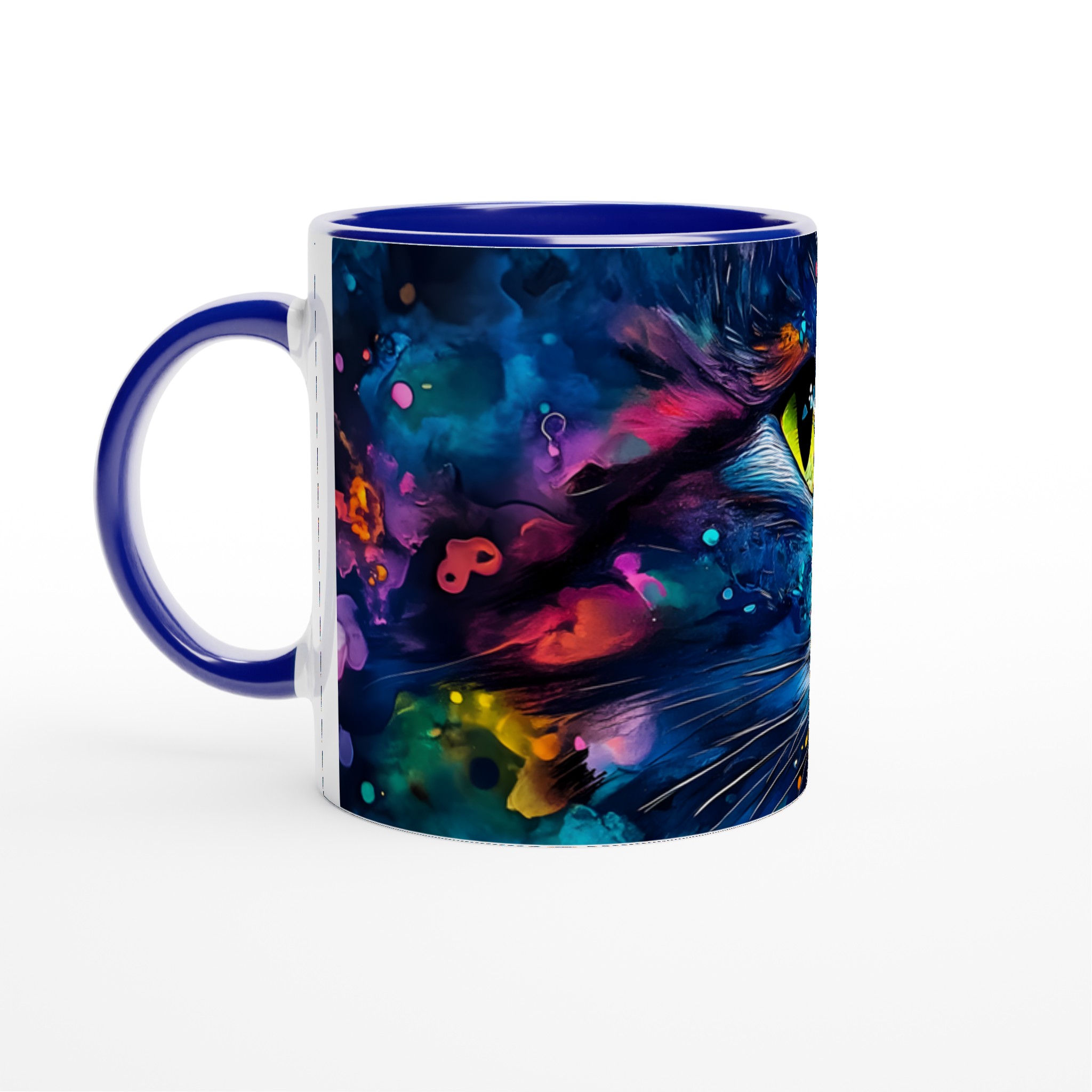 Konstfull Kattmugg: Levande Akvarell & Blommor – 11oz Keramisk Kaffemugg i Valfri Färg 2 2a29e79c-af0a-4a1c-bc0c-f919699fb55c
