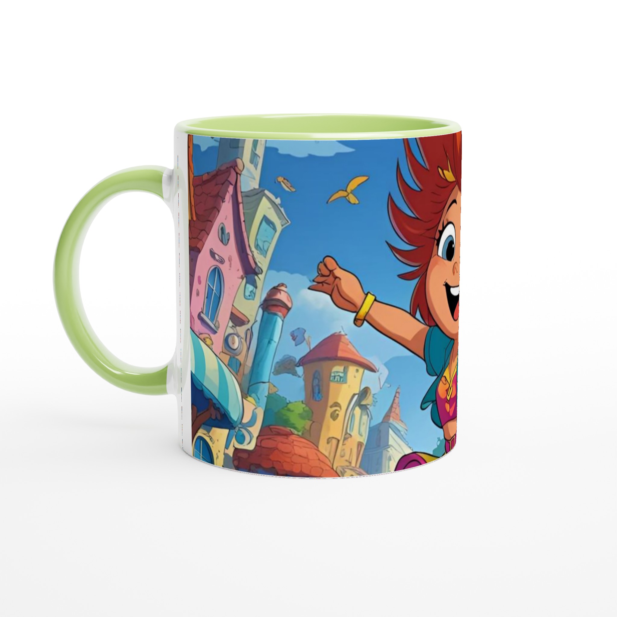 Vit 11oz keramisk mugg med lekfullt färgglatt motiv – välj mellan sju vibrerande keramiska färger 7 2a32740c-c915-47b3-ba66-5a9b8107ce64