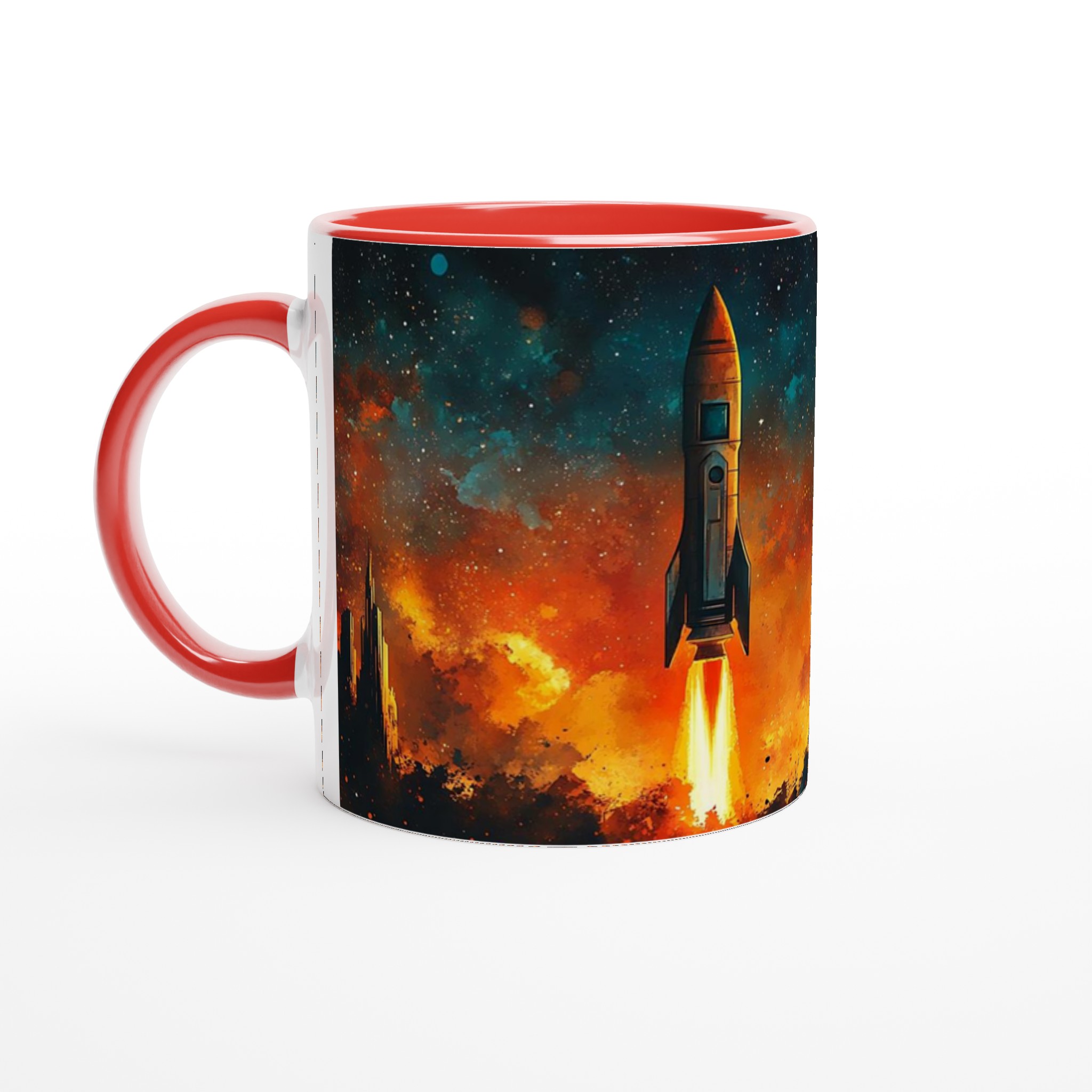 Rymdraket vid solnedgång - Keramisk Mugg 11oz - Välj din färg 5 2a3c88af-536e-40b2-a56f-9a4d0e398816