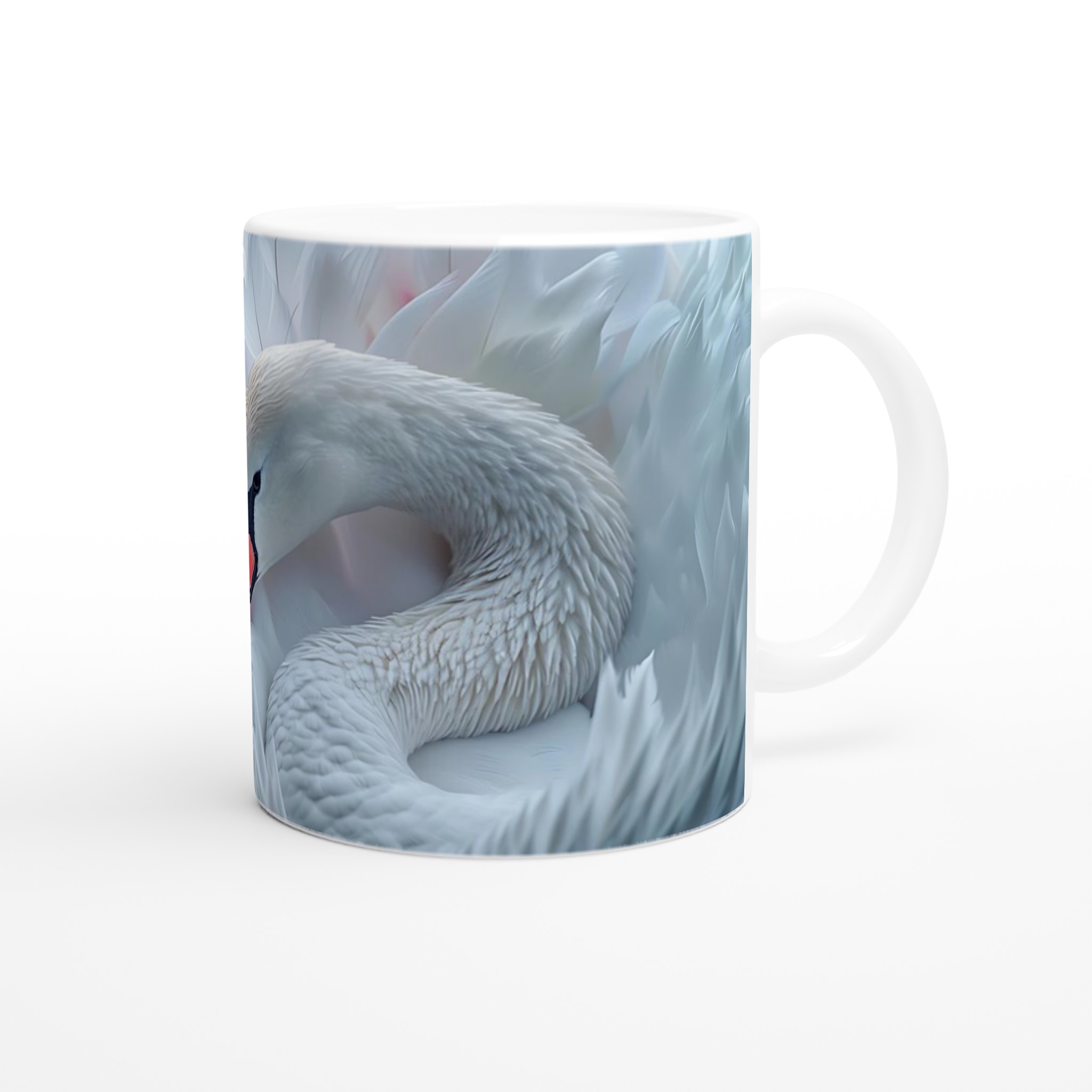 Elegant Svankärlek 11oz Keramisk Mugg – Dröm Dig Bort i Fjädermjuk Perfektion 9 2a5c8489-c2f4-4003-bfe7-c5a5683c5429