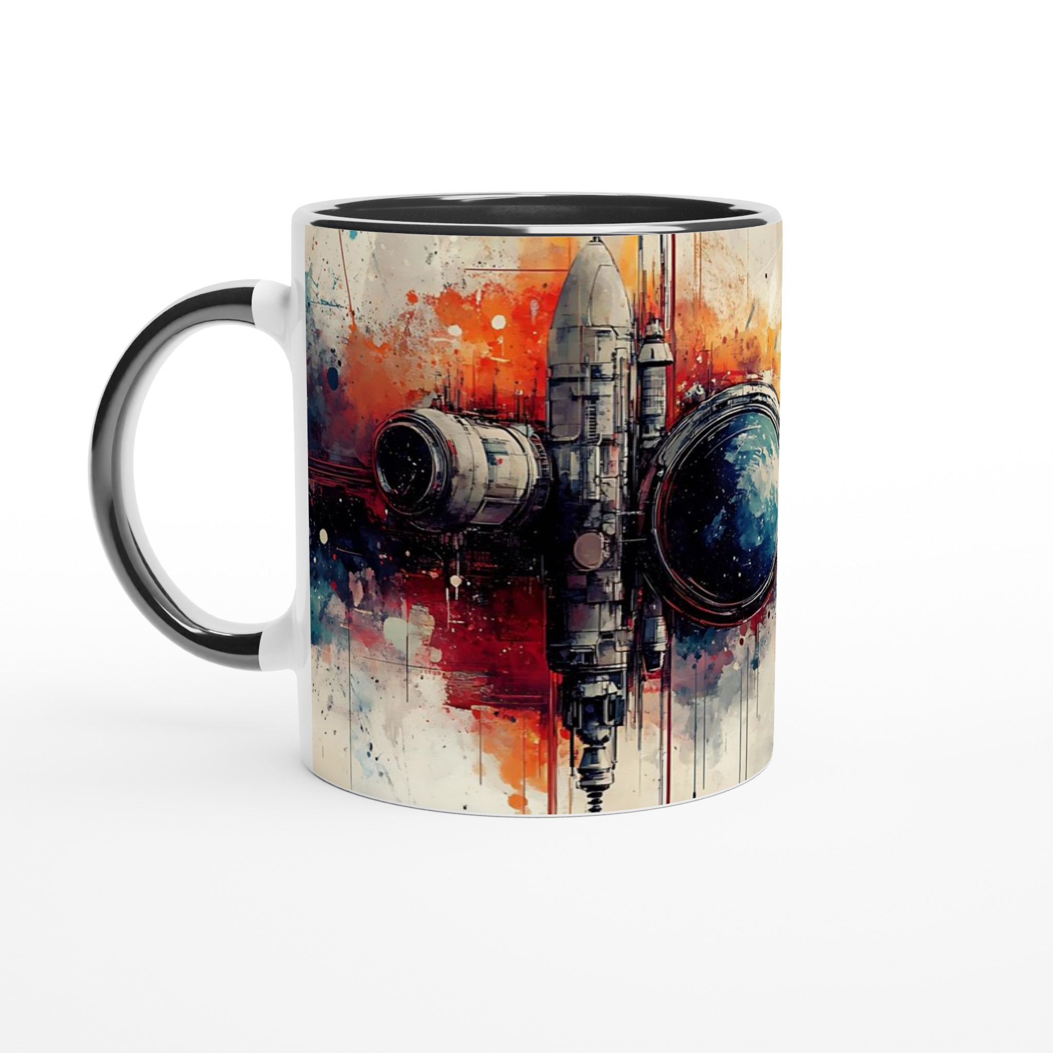 Abstrakt Rymdresa 11oz Keramikmugg - En konstnärlig explosion av kosmiska färger 4 2a97908f-aa8b-4dec-9cda-7abaa9cdf763