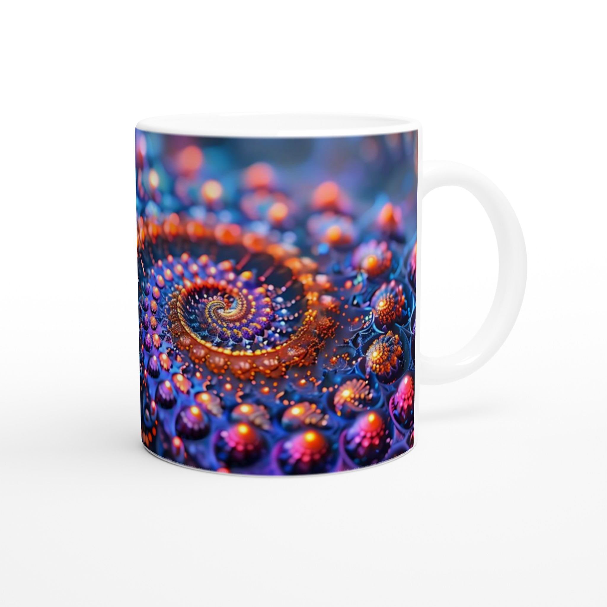 Kosmisk Spiral Mugg – Hypnotiserande Abstrakt Konst i Vibrerande Neonfärger på 11oz Keramik 9 2afab447-736f-4072-a7d9-6ea3f6384f98