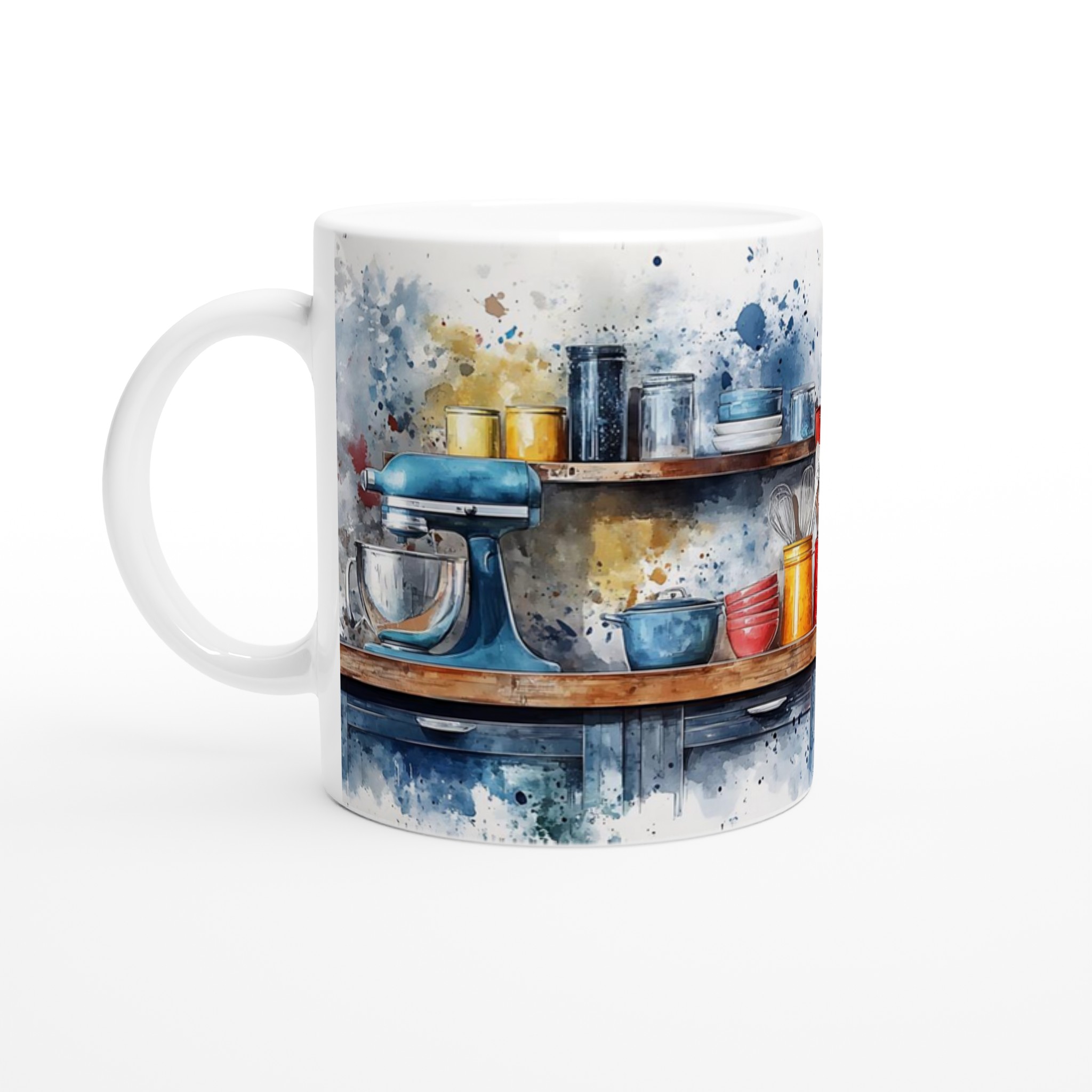 Konstnärlig Köksdetalj 11oz Keramisk Mugg – Färgglad Akvarellinspiration för Din Kaffestund 1 2b02f491-1db4-44fa-9154-450bbbd920b0