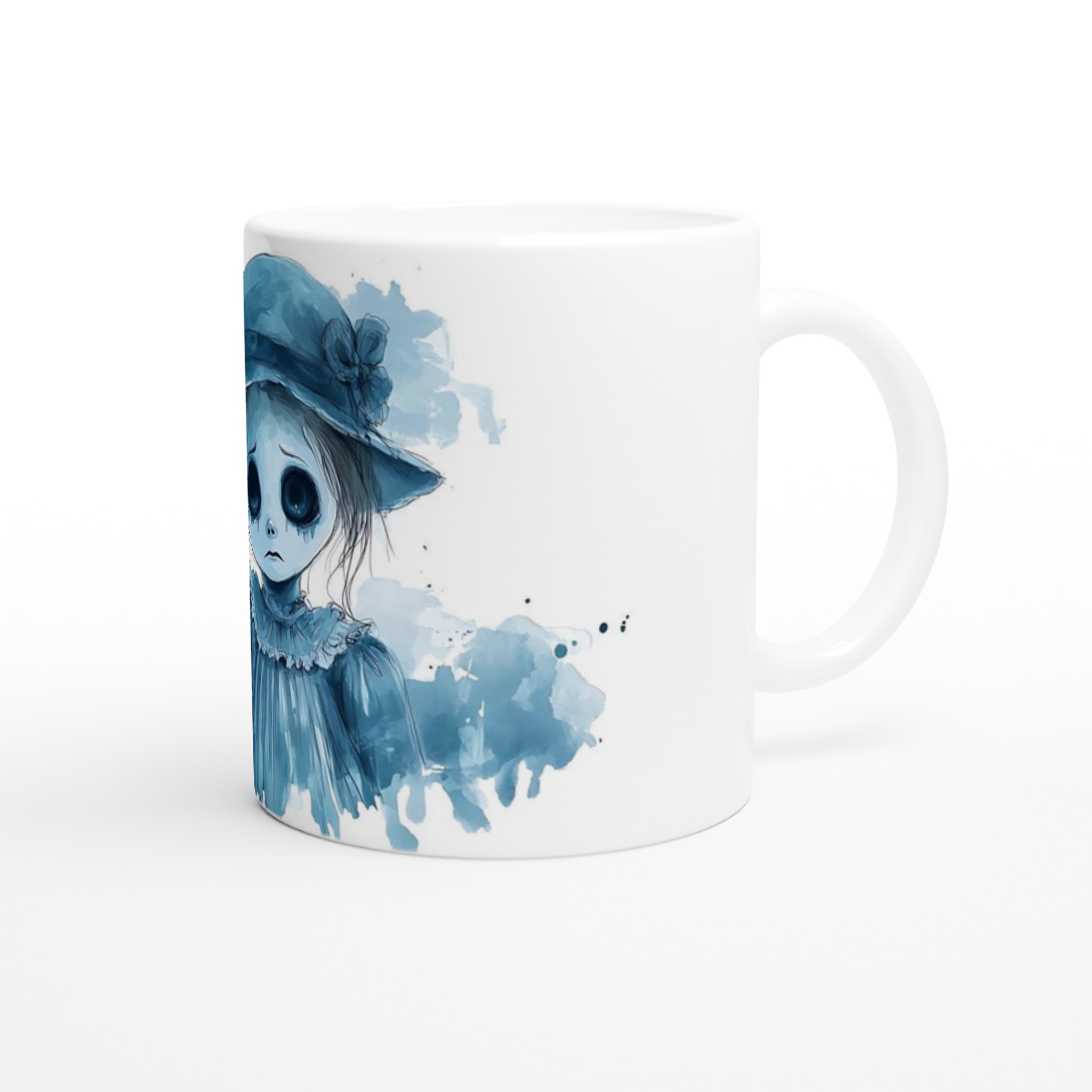 Mystisk Docka Akvarell Mugg - Unik & Fängslande Keramisk Kaffemugg i Ditt Val av Färg 9 2b111fab-287e-49a0-ae69-4fad4bf840b3
