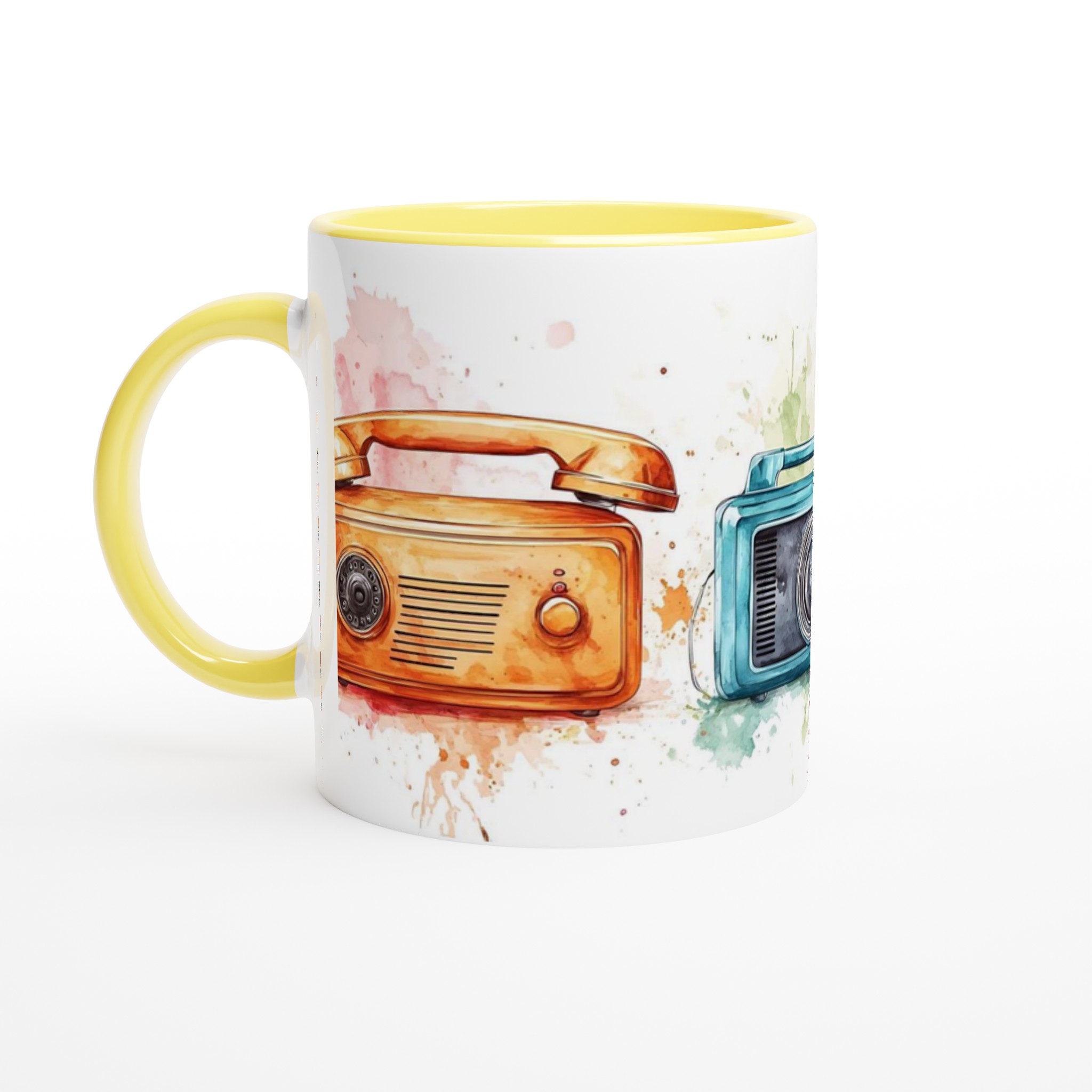 Retro Tech Vibes Keramikmugg – Din Favorit för Kaffe & Te i Akvarellstil 3 2b84fb1f-44f2-47d3-bc31-96c8215df5e6