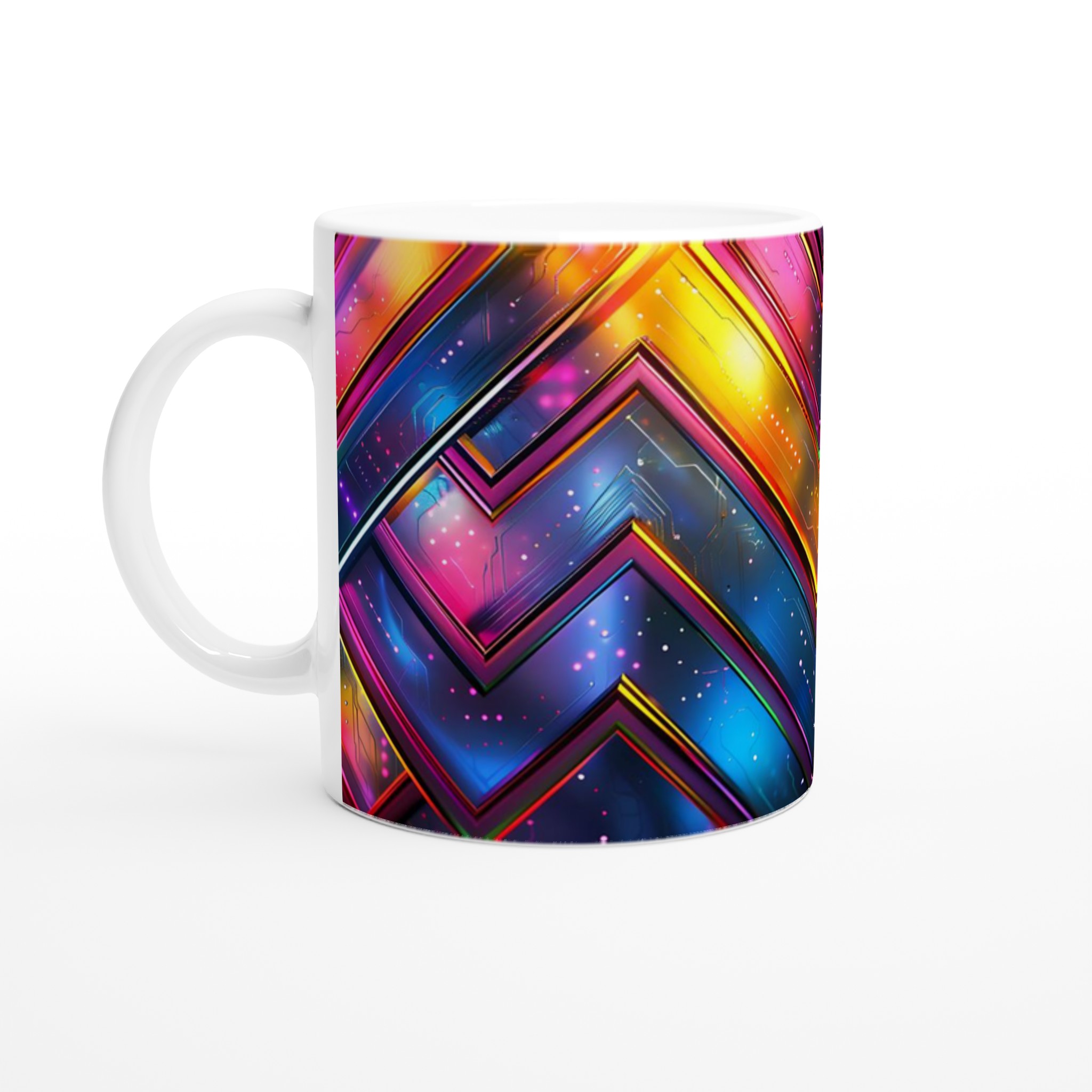 Neon Digital Circuit Keramikmugg – Färgglad Zigzag Design & Högteknologisk Vibe i Valfri Färg 1 2b875224-8549-4915-b78d-f4b5b370f183