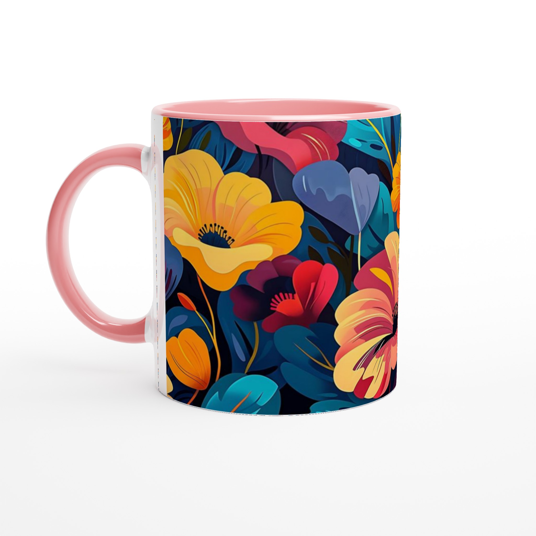 Tropisk Blomsterglädje 11oz Keramisk Mugg – Färgglad Design för Kaffe- & Teälskare 7 2b8f9585-7995-4bfd-913f-aaaec2120240