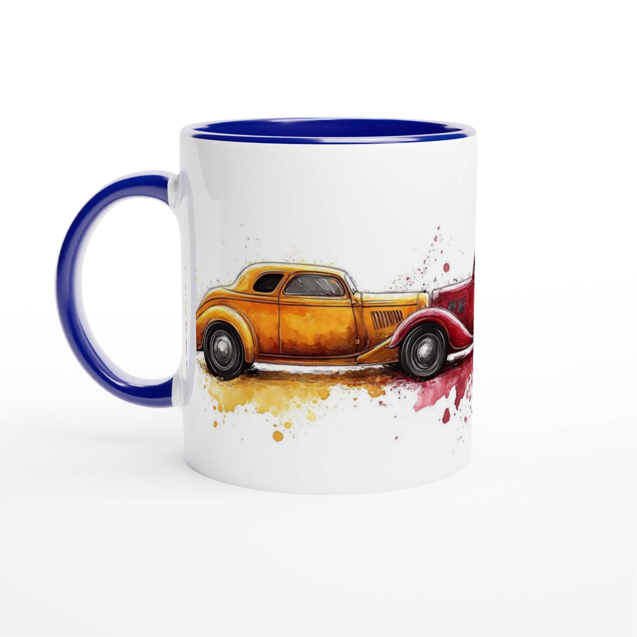 Klassiska Hot Rod-bilar – Akvarell Keramikmugg (11oz) – Välj din favoritfärg! 2 2b920aa4-3030-4654-803b-5f89a23fc599