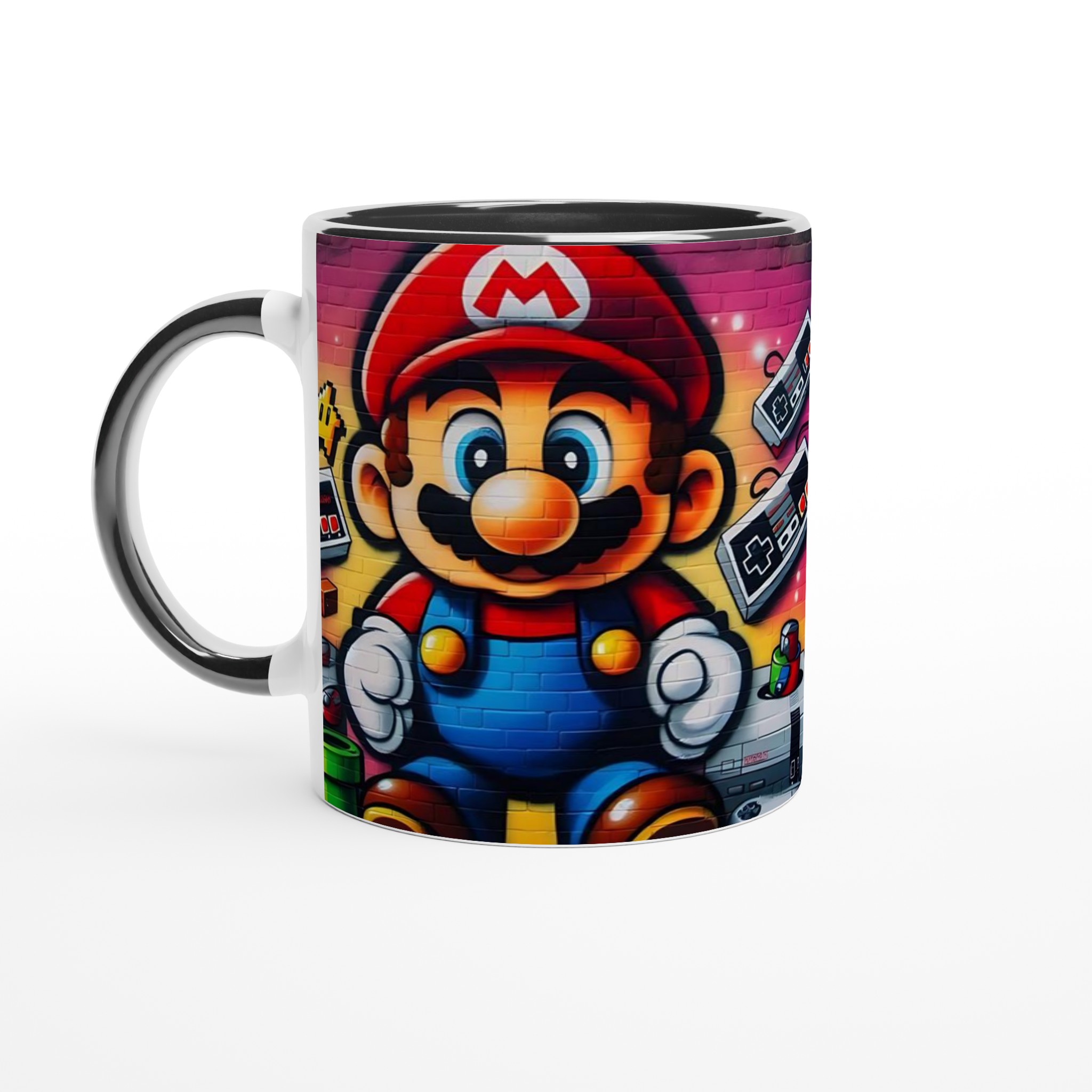 Vit 11oz keramisk mugg med retro gaming-motiv i livfulla färger – välj din favoritfärg 4 2bb85489-dd8e-411d-9701-cac941718efd