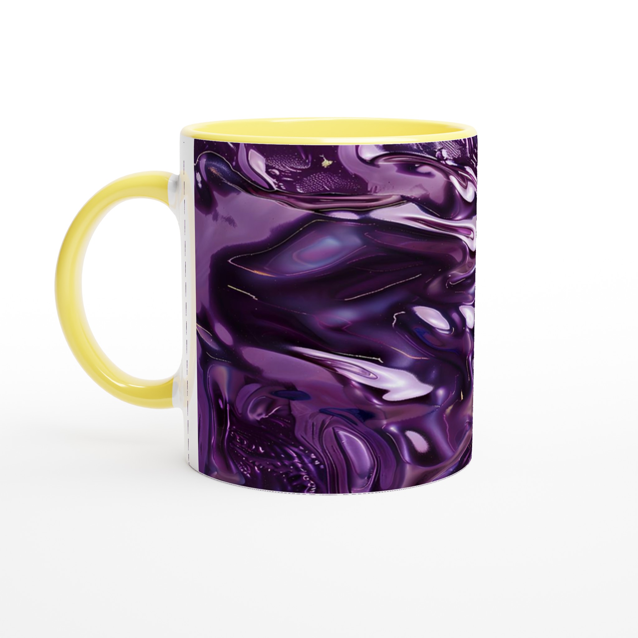 Abstrakt Lila Våg Mugg – 11oz Keramisk Mugg i Valfri Färg för En Modern Touch 3 2bcfb4a5-34ee-409a-b5cc-f1e7e464e086