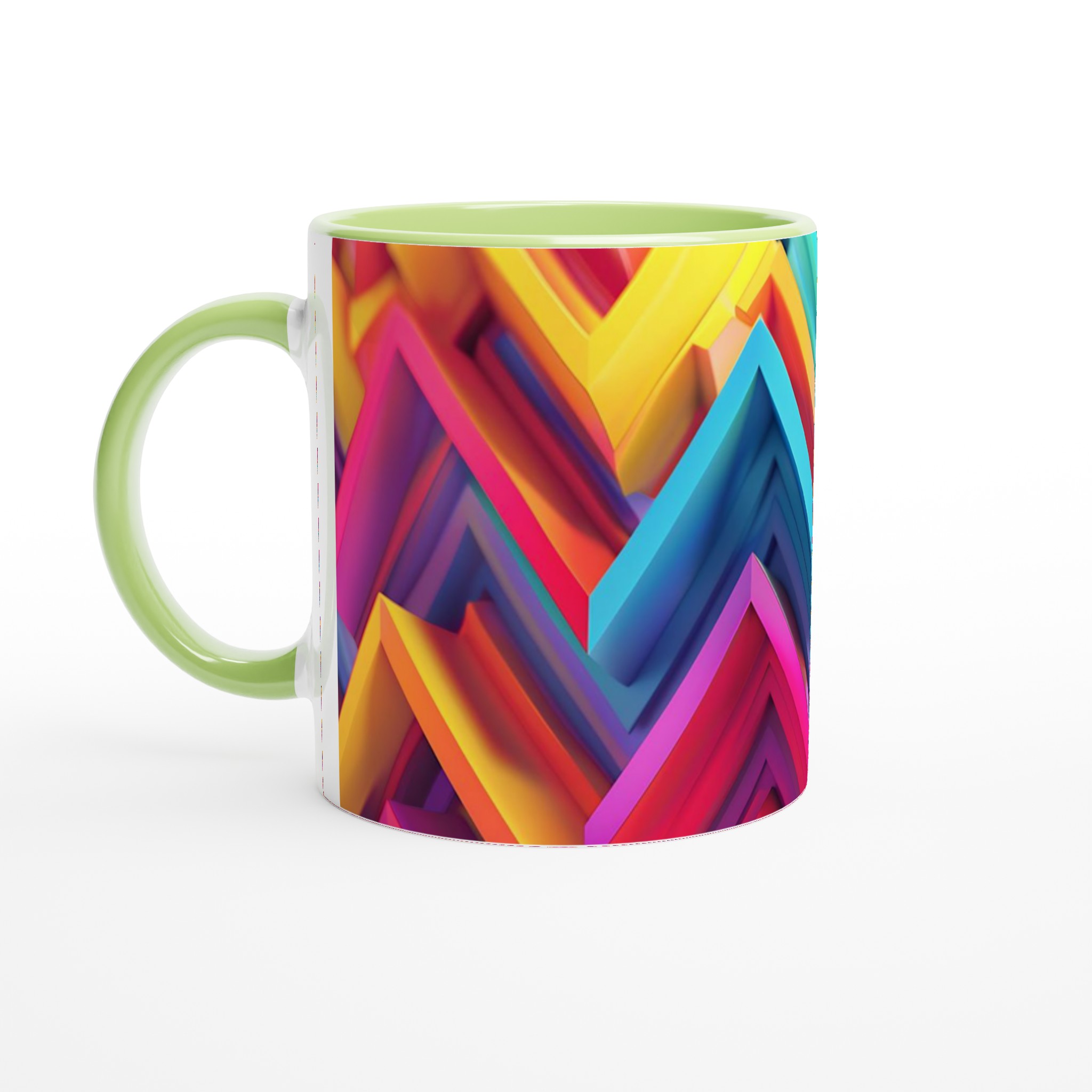 Abstrakt Chevron Keramikmugg - 11oz, Levande Färgval 7 2bdbae60-1d91-435a-85ab-7886e2b72280
