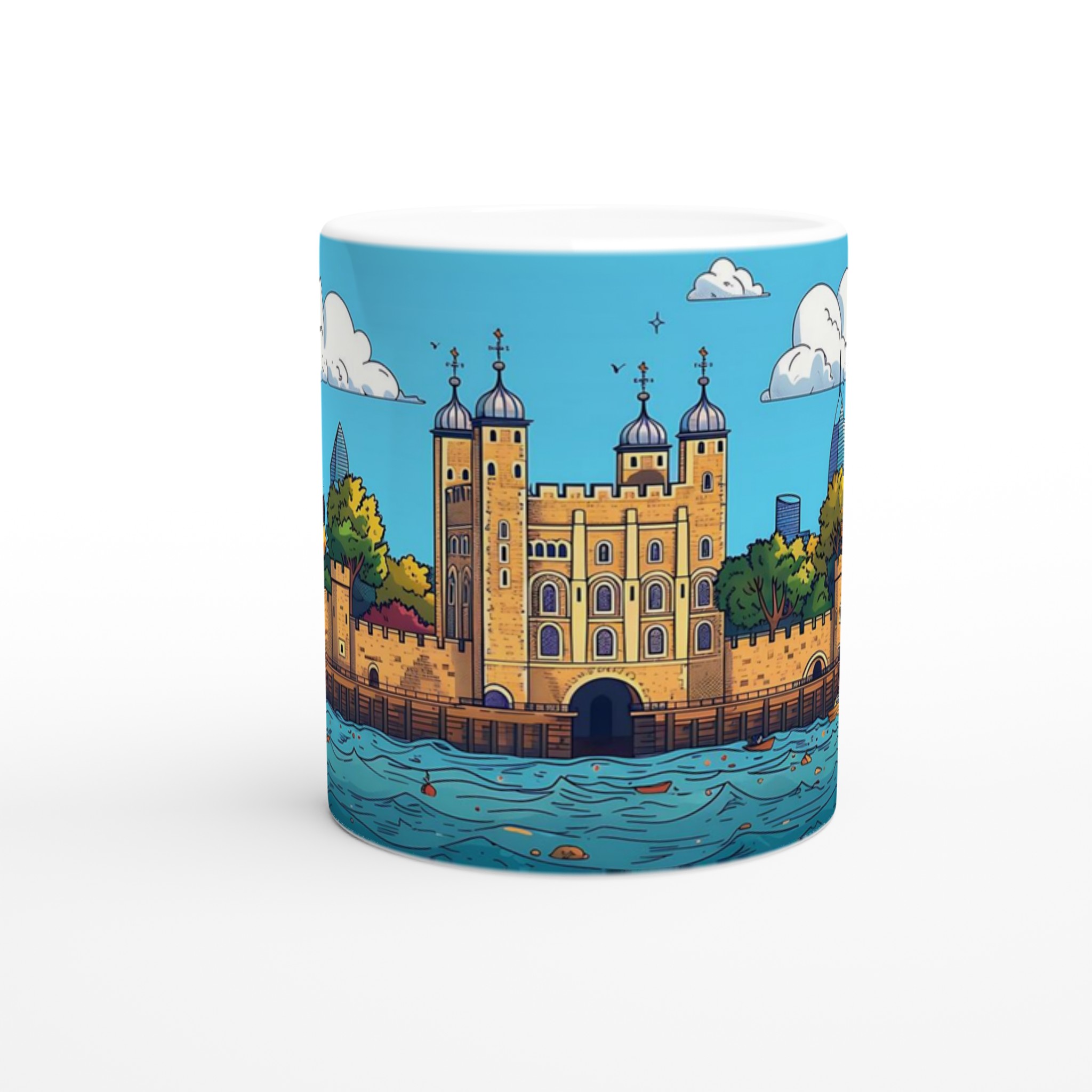 Towern i London Cartoon Keramisk Mugg – Färgstark 11oz Favorit i ditt Val av Sju Nyanser 8 2be066c5-bfc8-4594-96fe-8fa2ed2a18d1