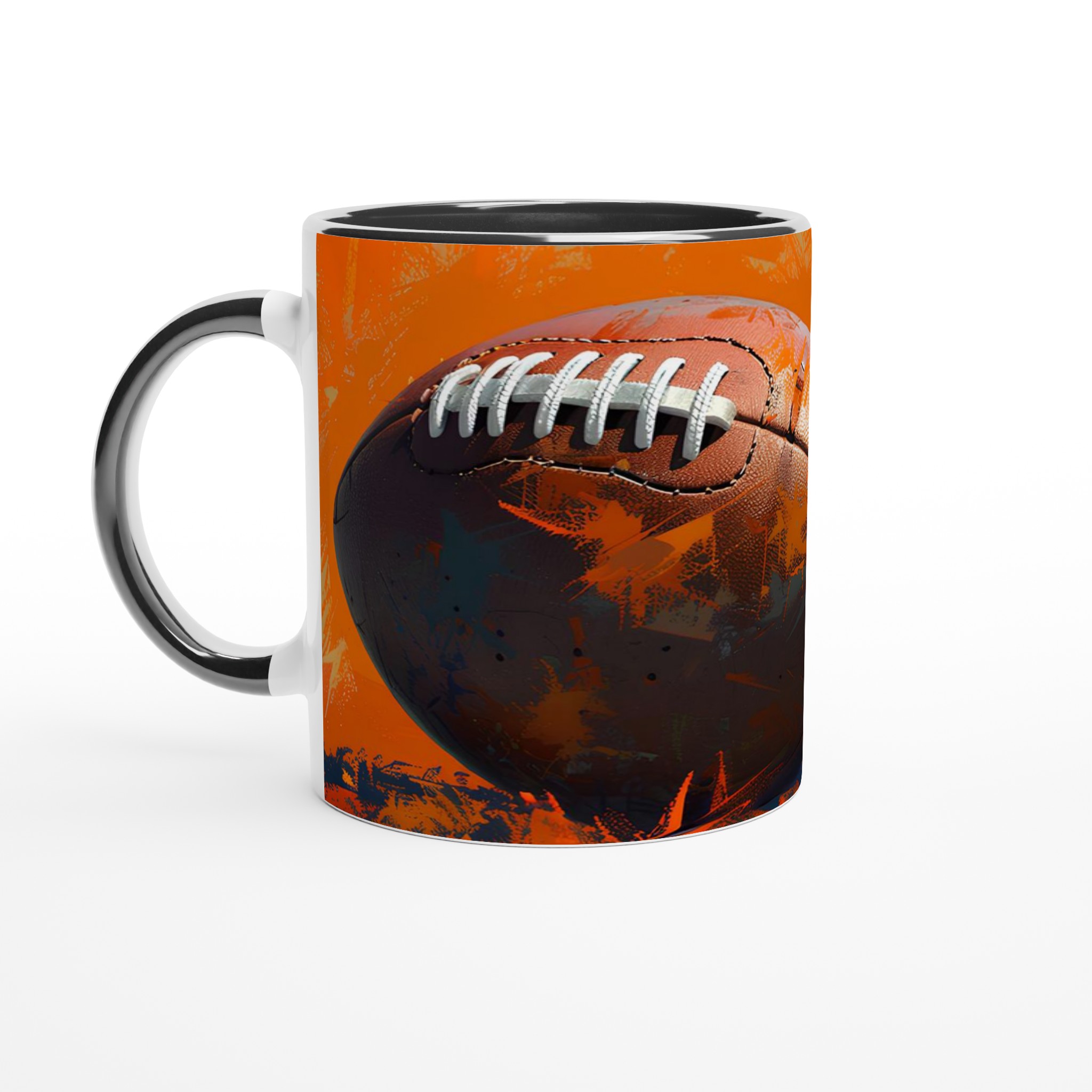 Rugby Art Kaffemugg – Dynamisk Design i Orange och Brunt – Välj din färg! 4 2be966b1-a0c4-4cde-a97c-d0a0838c1082