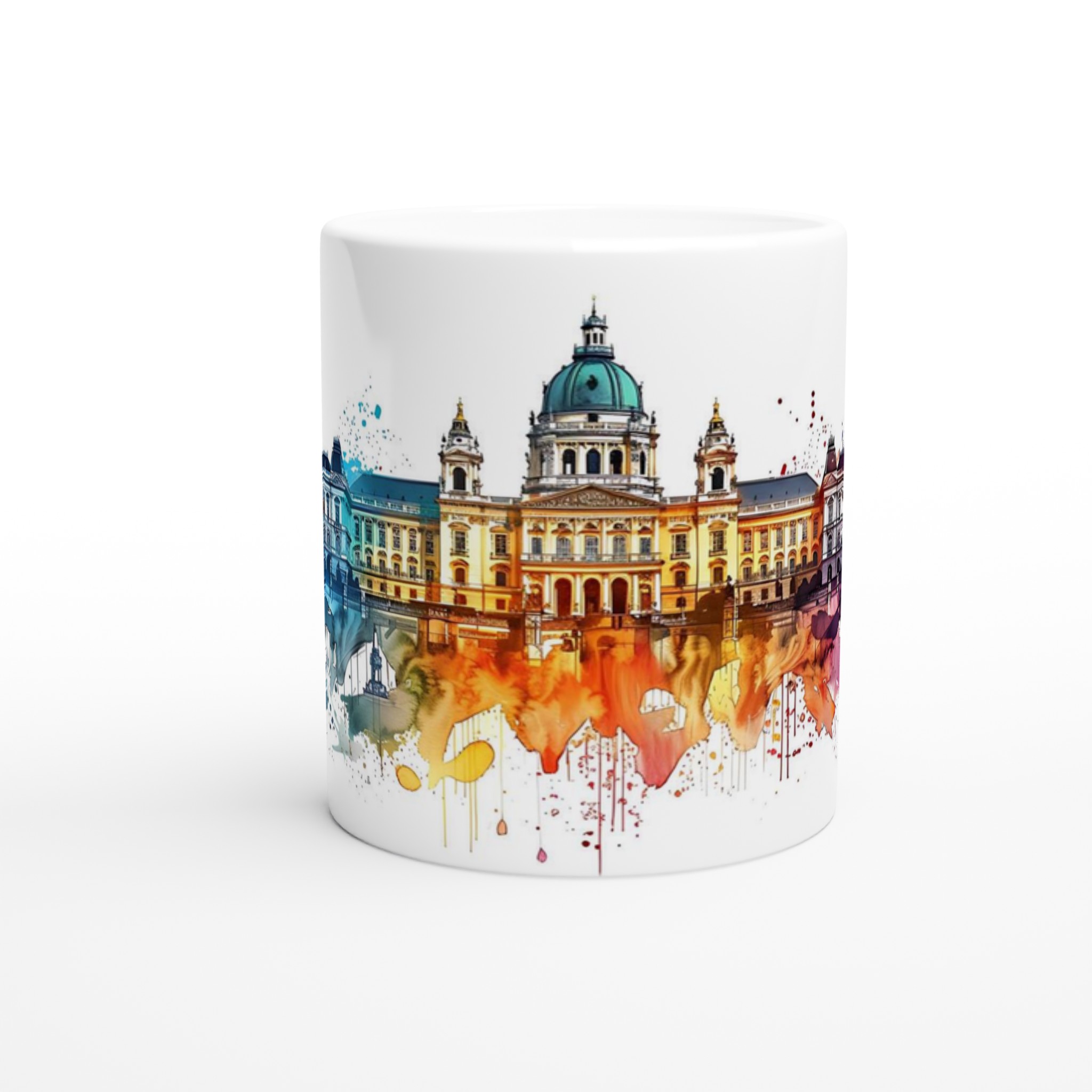 Abstrakt Stadsbild Akvarell Mugg – Levande Färger & Kreativ Design, Välj din Favoritfärg! 8 2bfd2a66-5a22-46b4-8e42-d61616ac3c61
