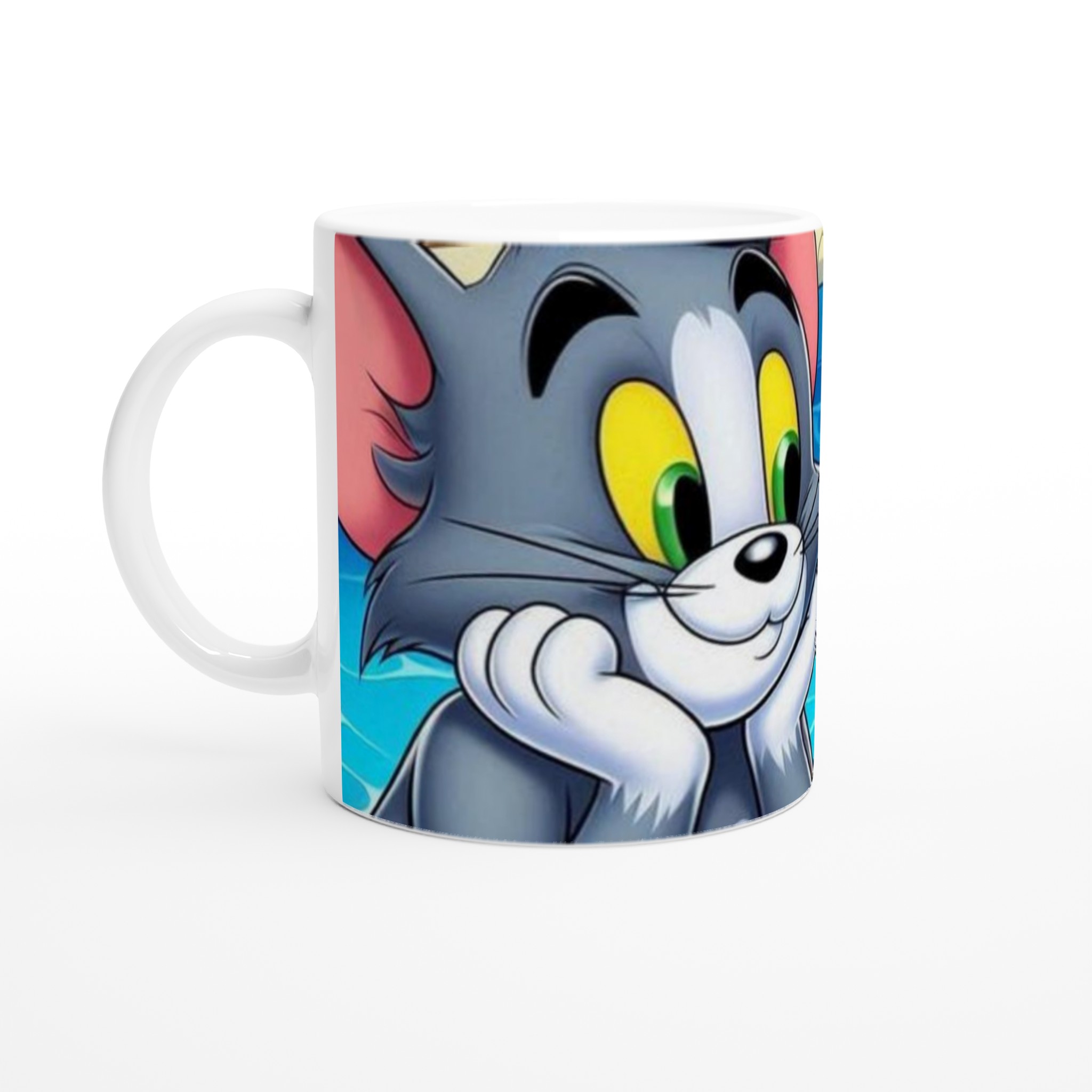 Vit 11oz keramisk mugg med färgstarkt Tom & Jerry-motiv i flera keramiska färger 1 2c1c7f8a-7d96-4d0d-9feb-d15d829161d3