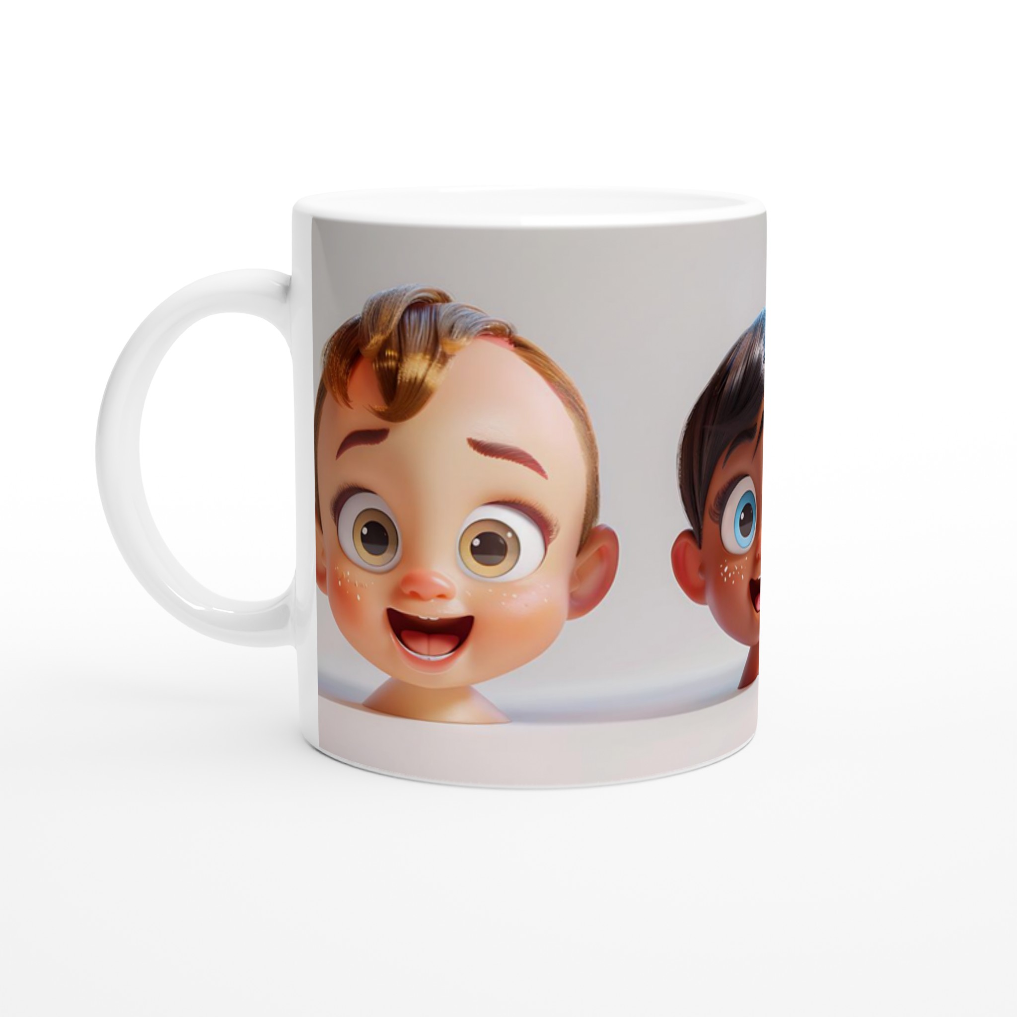 Glad Kaffemugg med Lekfulla Barnansikten – Välj din Färg i 11oz Keramik 1 2c304eef-bcfd-41b5-9e07-d37ad62be7f1