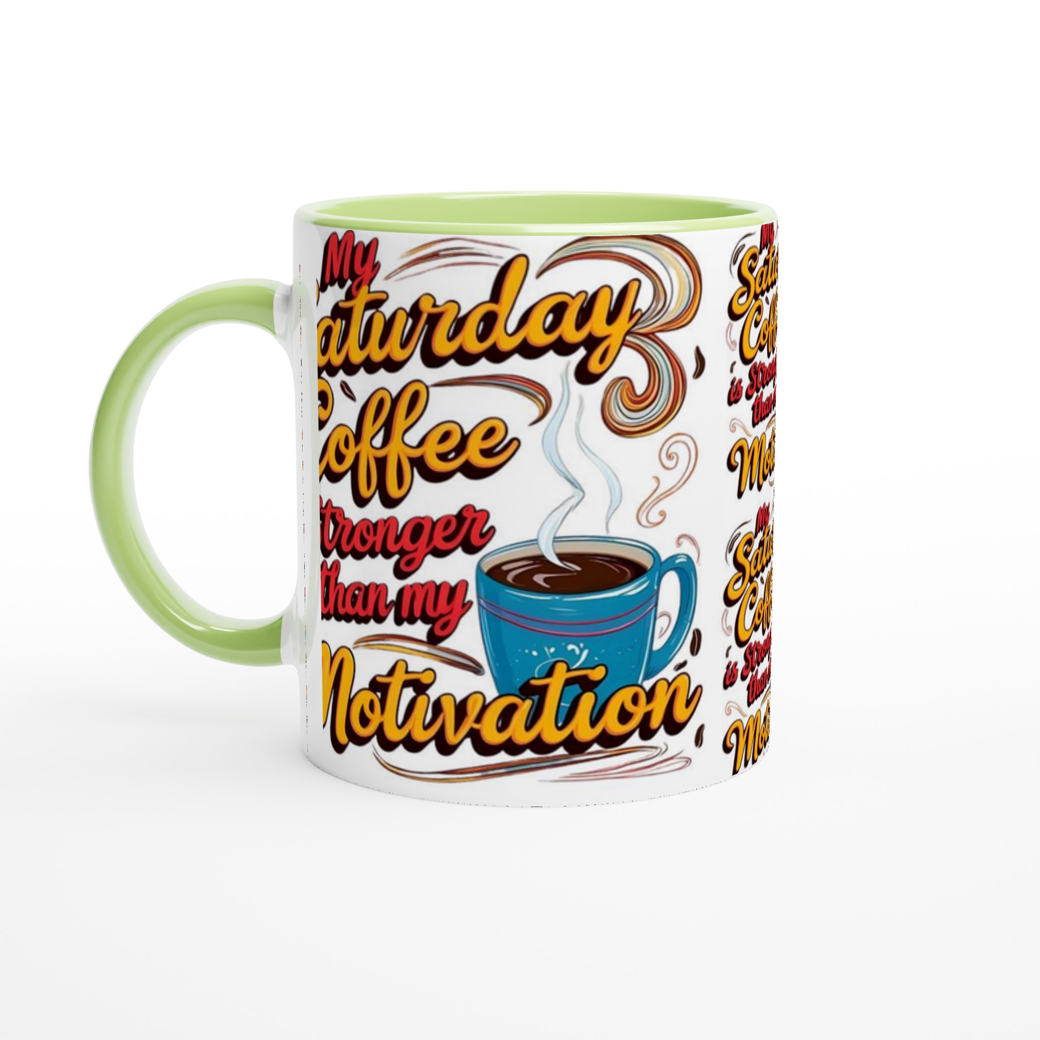 My Saturday Coffee 11oz Ceramic Mug – Bold Typography & Vibrant Blue Cup Design 7 2c676166-da6a-487e-b3a3-78614bd41938