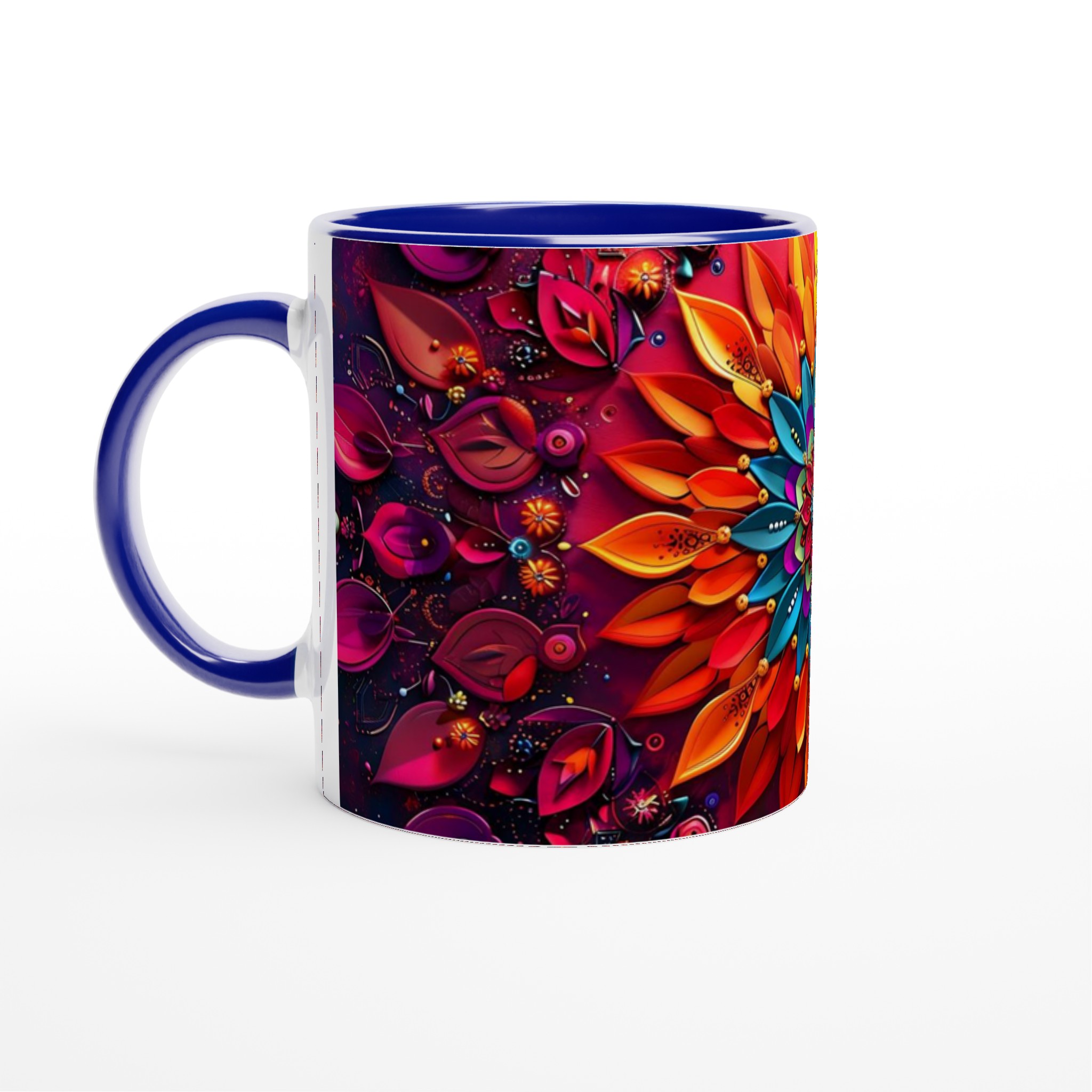 Abstrakt Mandala 11oz Keramisk Mugg - Livfull Design & Premiumkvalitet för Kaffe, Te eller Varm Choklad 2 2c6866f5-e41e-47bf-879f-520f3c5a8914
