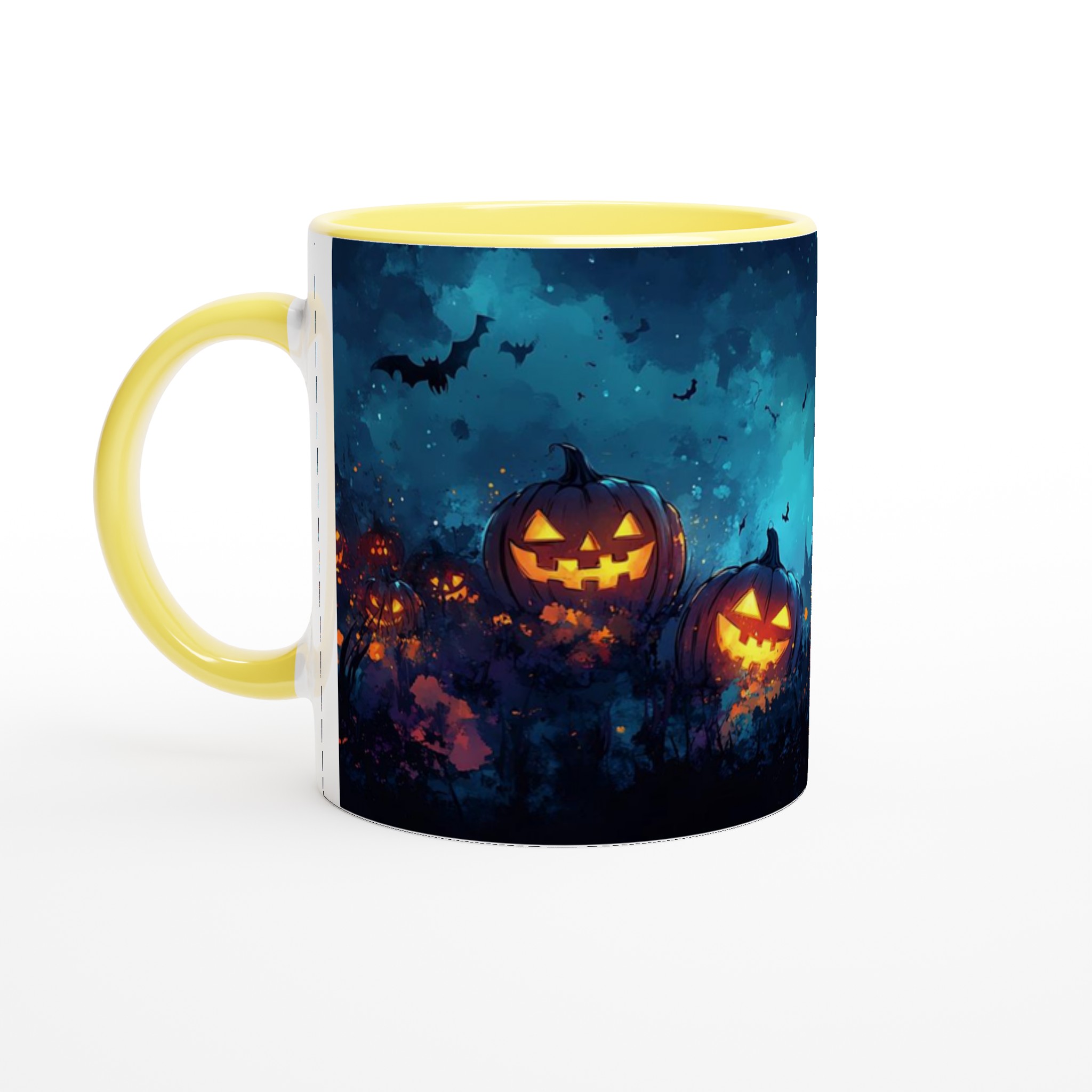 Spooky Halloween Pumpa Mugg – Levande Jack-o'-Lantern Design i Flera Färger, 11oz Keramik 3 2c69c9aa-b9bc-44e3-aeba-fb4a6b9ec8a8