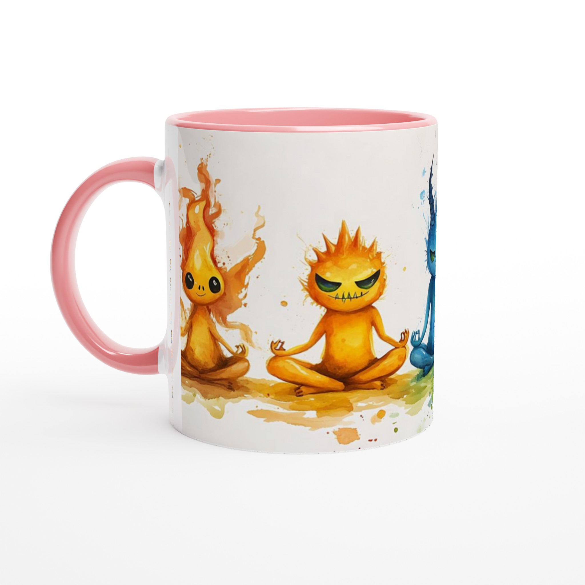Meditating Elemental Spirits Keramikmugg - 11oz Konstnärlig Kopp för Balans & Glädje 6 2c6b02a9-ca3e-4aff-9679-3adf837632f9
