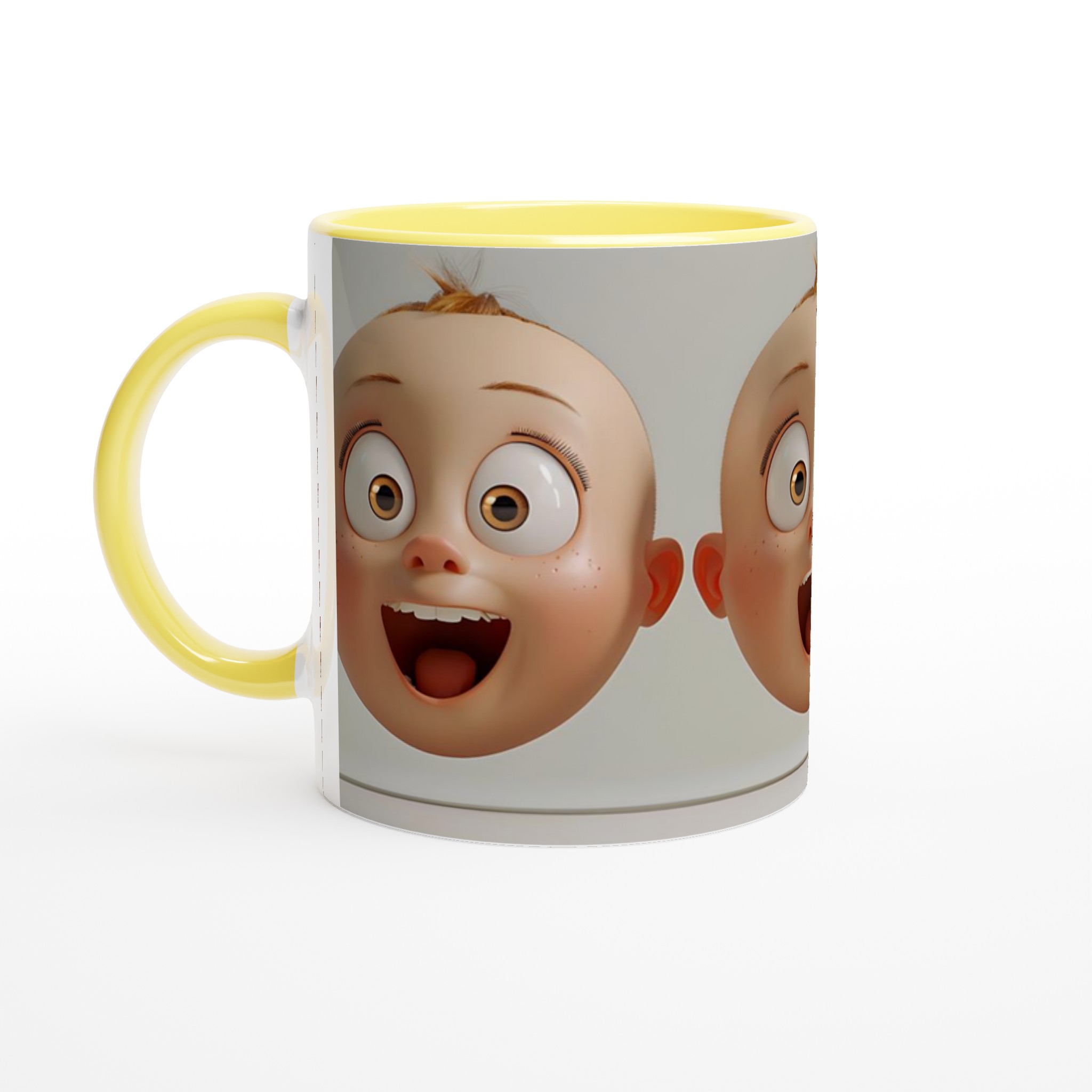 Förvånad Babyansikte Keramisk Mugg - Rolig Design i Flera Färger 3 2c9042fe-716e-4153-bedf-b806ccdebb65