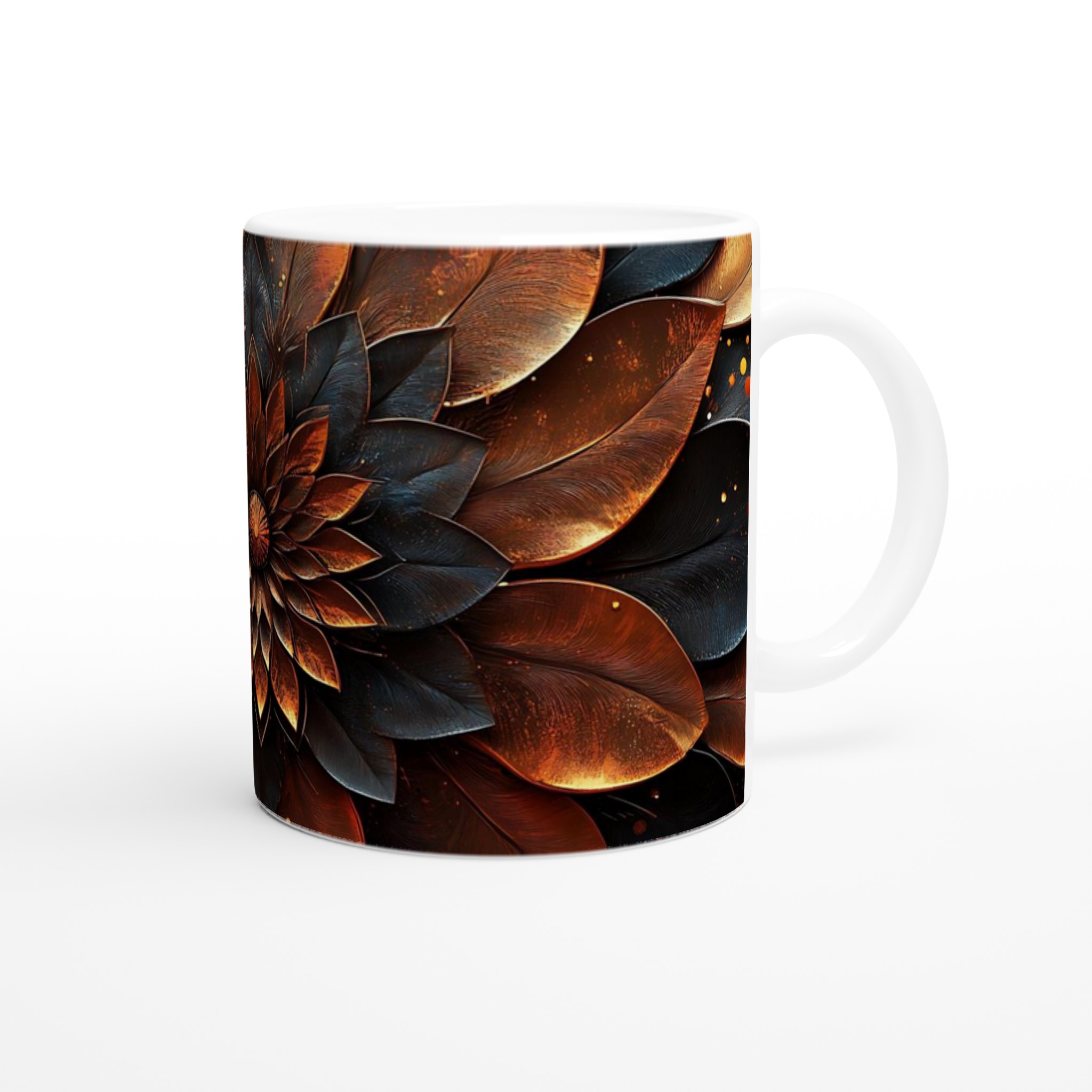 Mörk abstrakt lotusblomma 11oz keramisk mugg – Färgval för din unika stil 9 2cbba398-cdfe-4402-aea3-04376f7d43ca