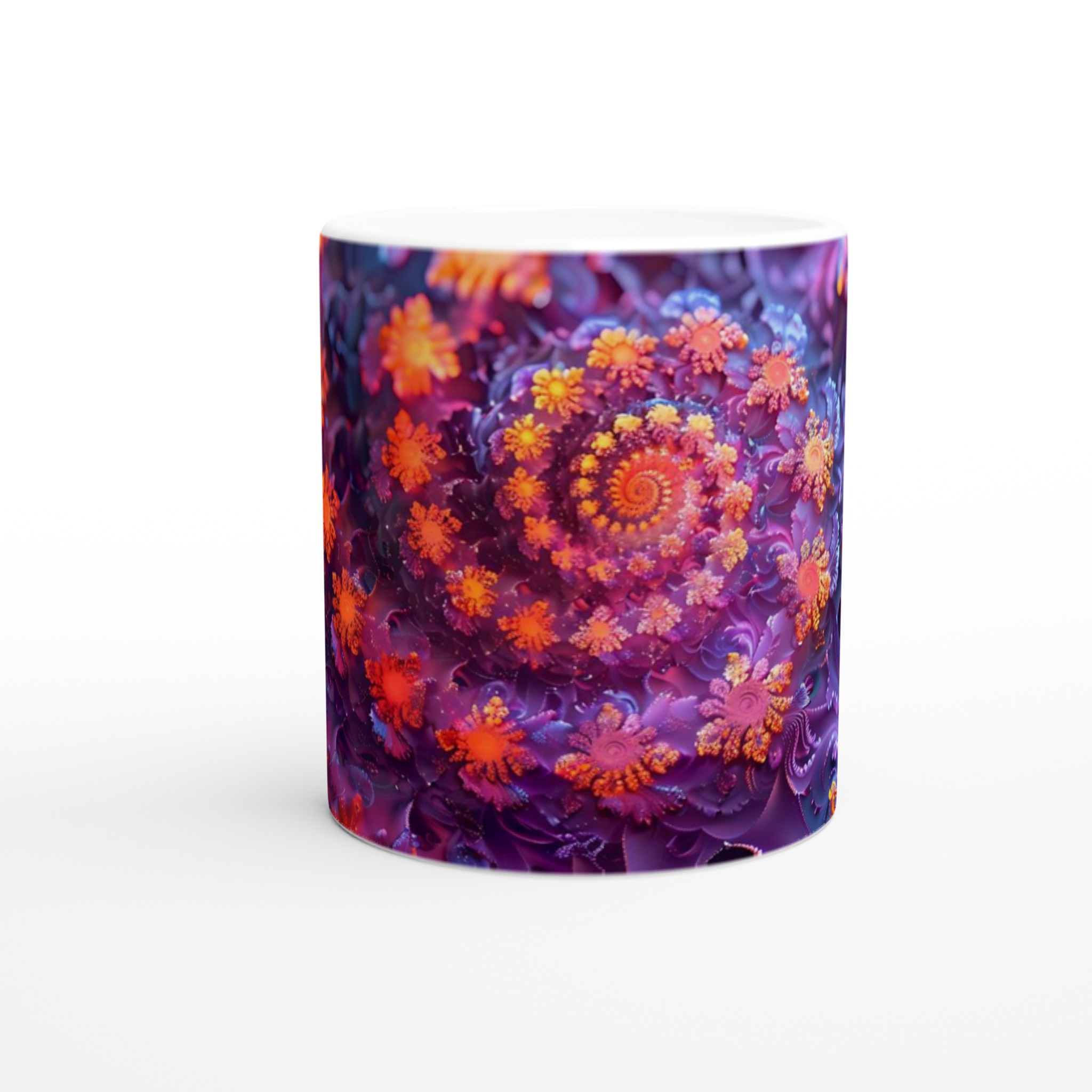 Abstrakt Spiralblomma Mugg - 11oz Keramisk Kaffemugg med Konstfull Design & Flera Färgalternativ 8 2cc132af-4d92-4ec9-8526-7eb4c6416550