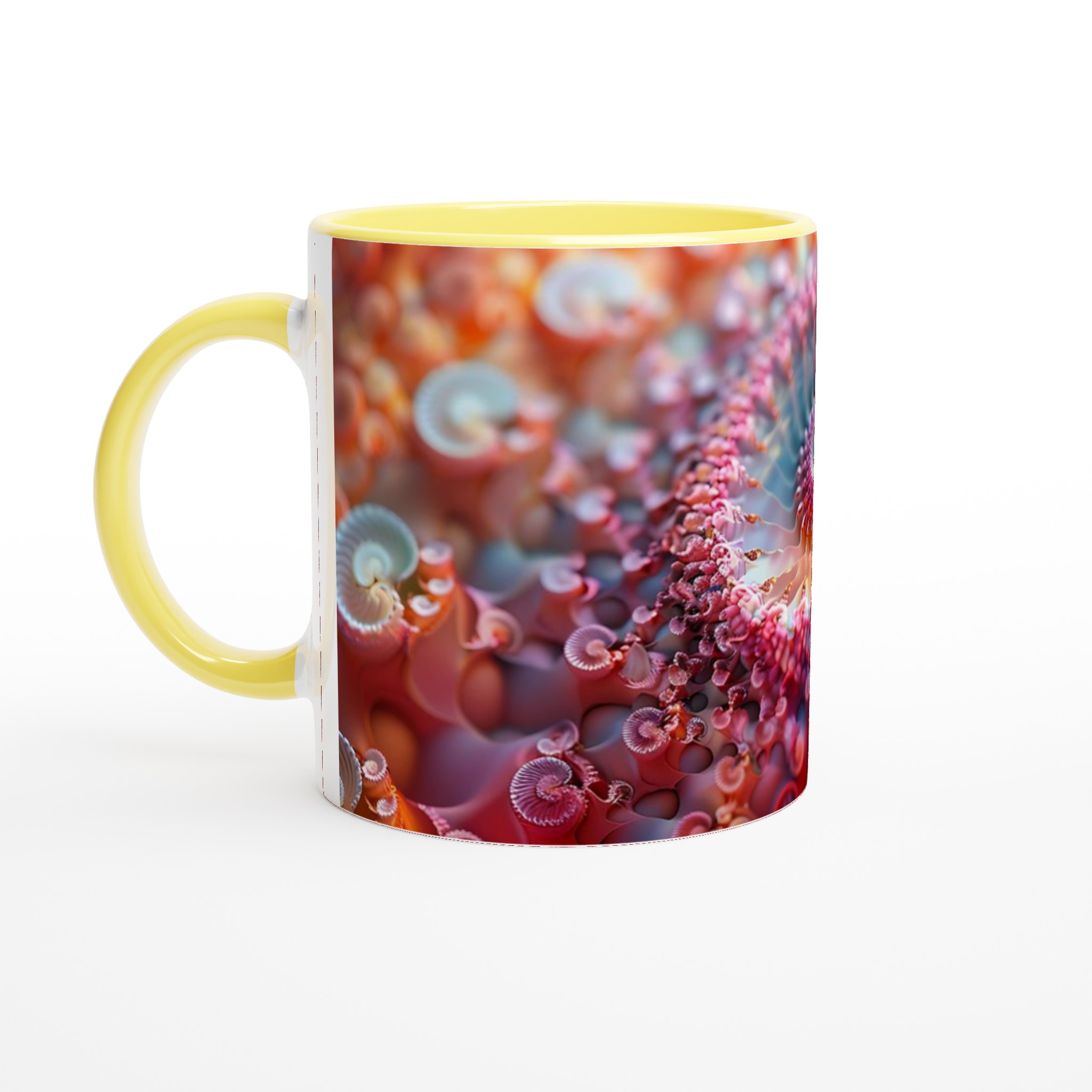 Abstrakt Spiral Keramikmugg - Livfull Rosa och Orange Konstnärlig Design, 11oz 3 2ccb8ff7-38bc-4ab8-88ad-836d19696c5d