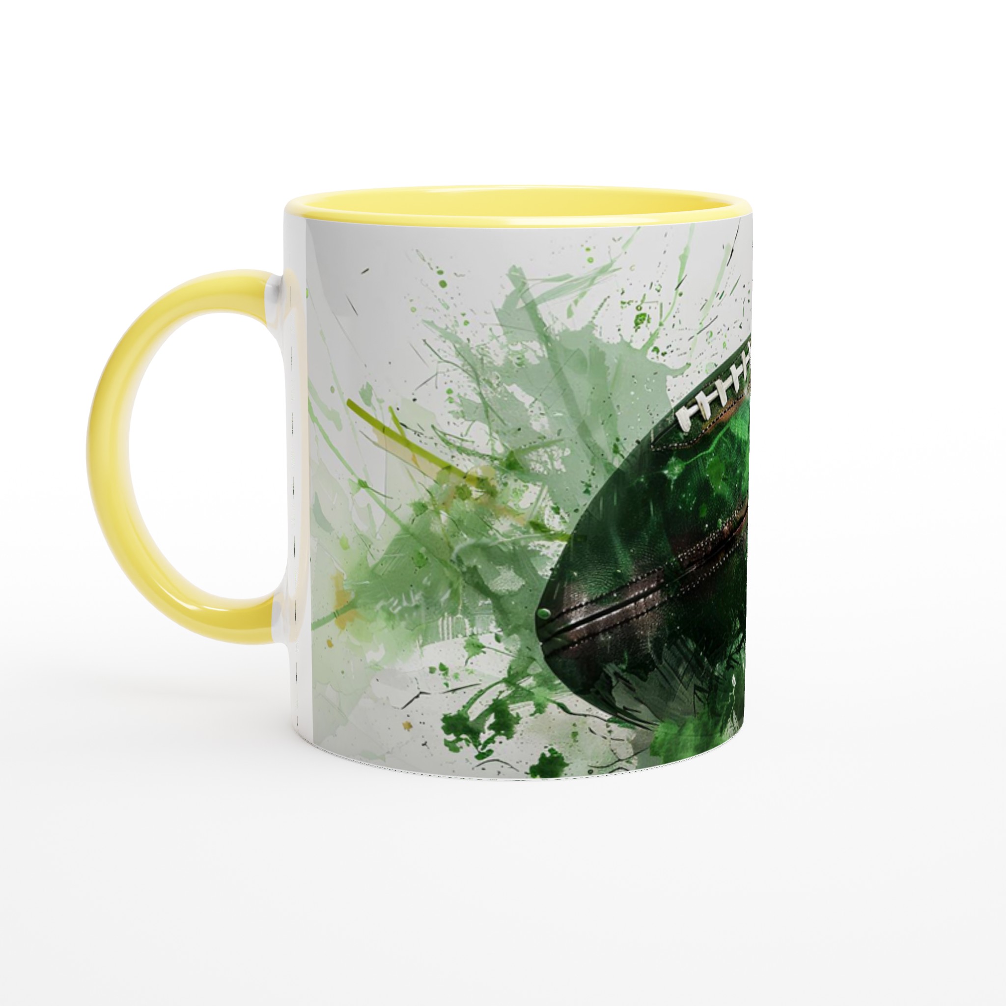 Grön Splash Amerikansk Fotboll – 11oz Keramikmugg i Valfri Färg 3 2cd3c5c3-437b-4360-ab08-6cc25ce7f252