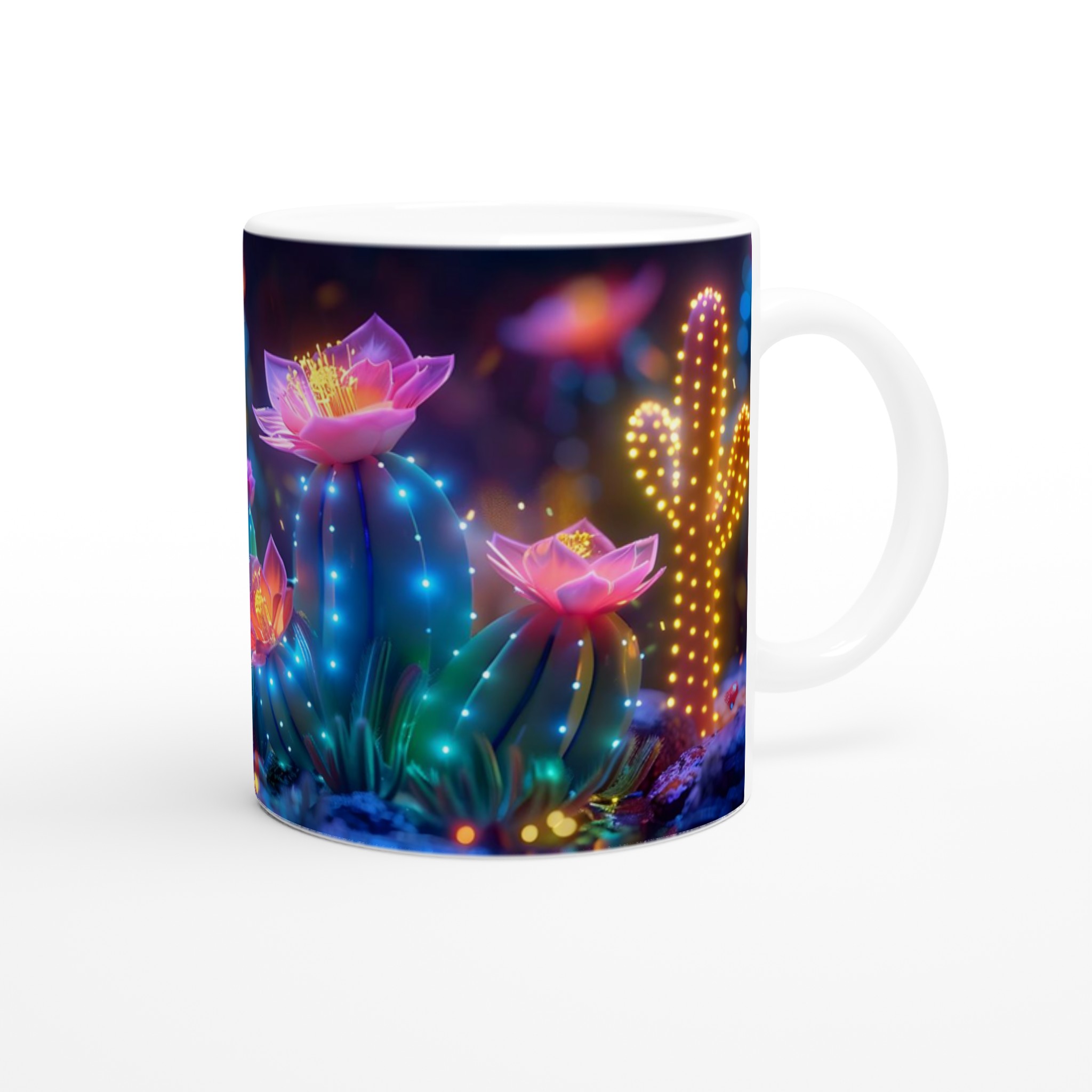 Magisk Nattkaktus 11oz Keramisk Mugg – Drömsk Kaffestund med Lysande Färger 9 2cedef45-701d-48fd-a32c-afb72b36e1e3