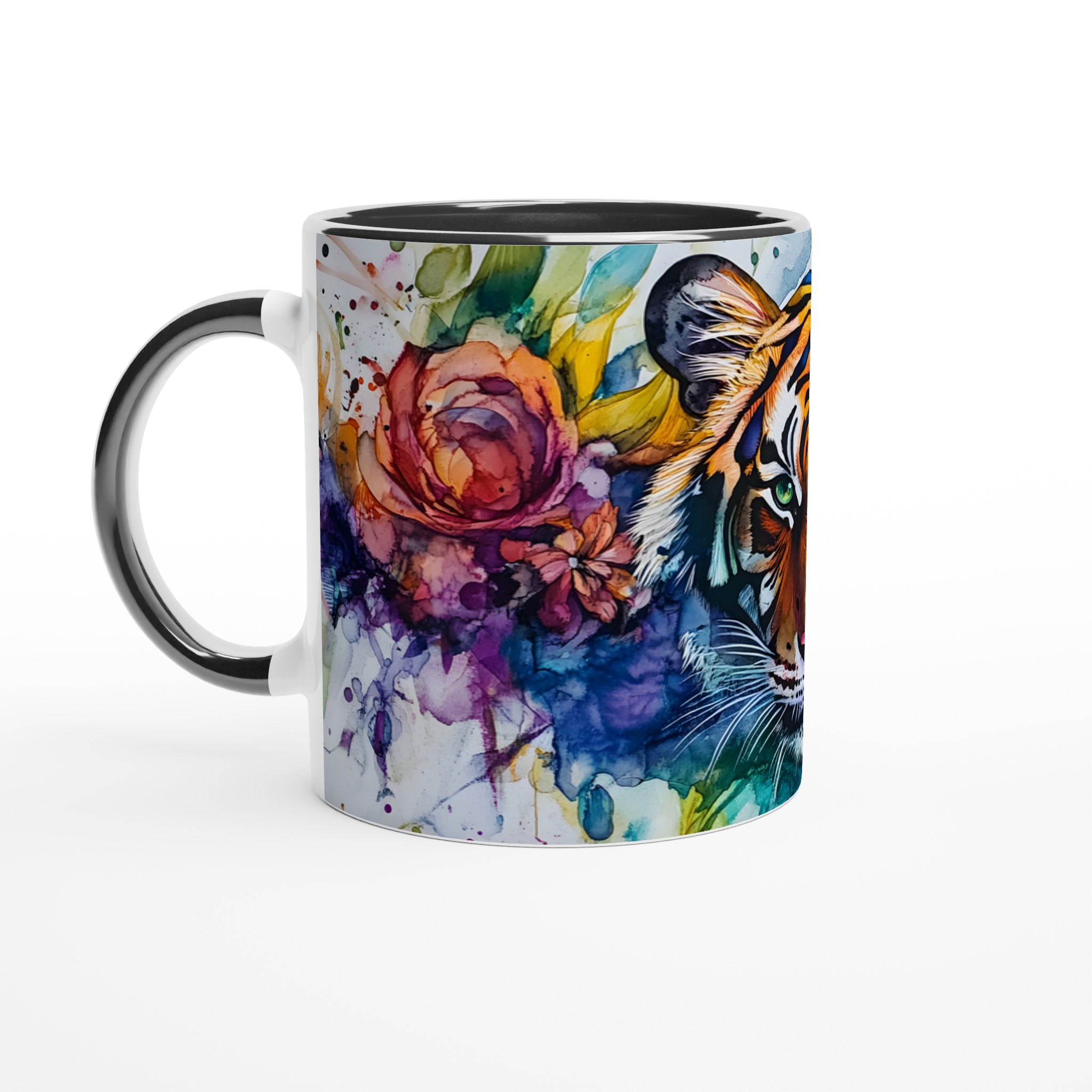 Konstfull Tiger Mugg: Färgstark Akvarell Design, 11oz Keramik – Välj Din Färg! 4 2d0bd1b6-3469-4ade-ba28-5ceb8ac56fd6