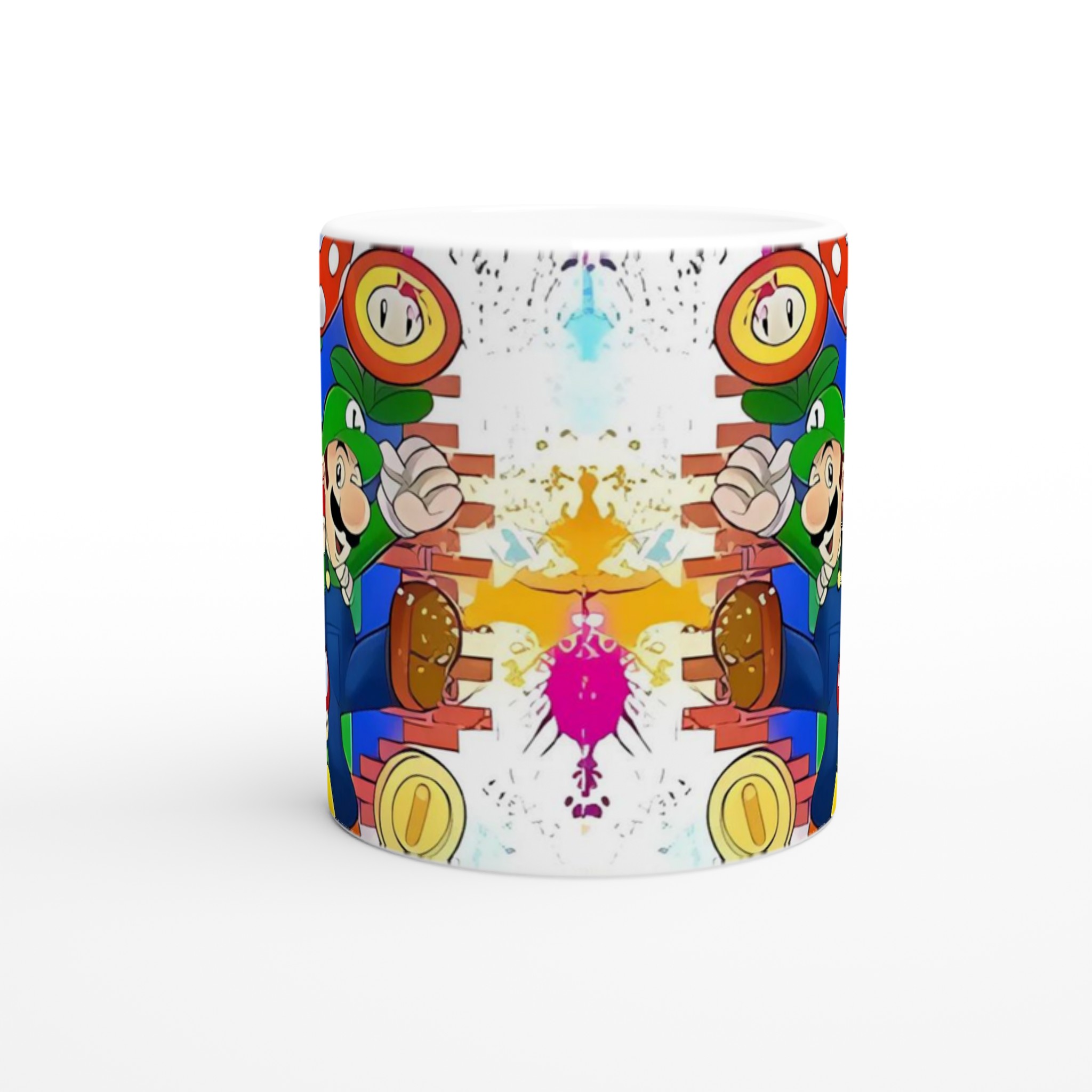 Energiexplosion i Vit 11oz keramisk mugg med spelinspirerat motiv 8 2d190327-e19a-40e7-bb3b-923ec61e998c