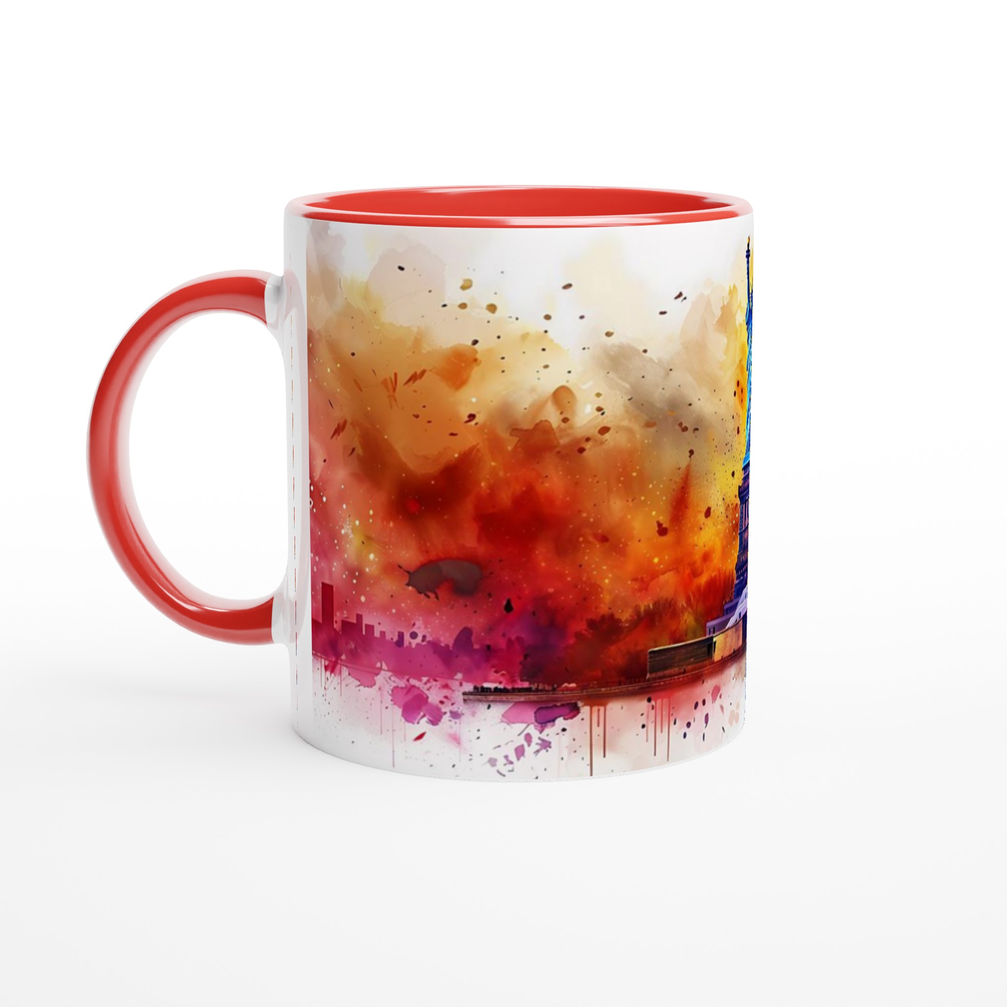 Frihetsgudinnan Akvarell Mugg - New Yorks Skyskrapor i Levande Färgstänk, 11oz Keramik 5 2d2b6cd6-f828-49bd-b830-e0ffd7d4cd3d