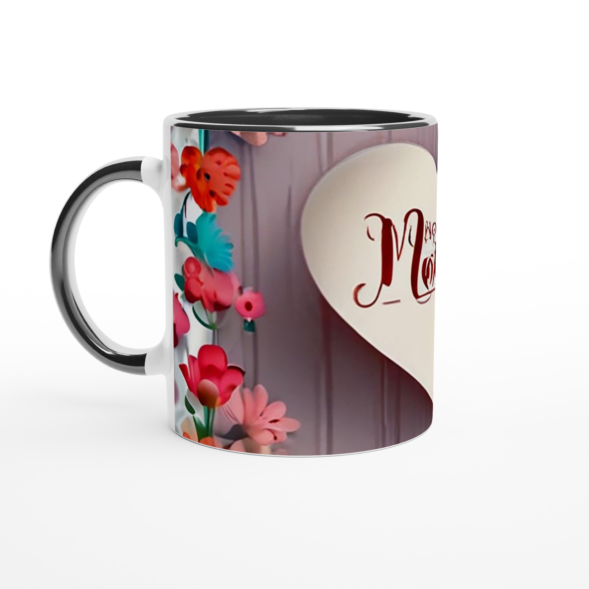 Vit 11oz keramisk mugg med hjärta och blomsterdesign – välj din perfekta färg 4 2d40eae2-8450-4581-bf4c-0a8793fb3b1d