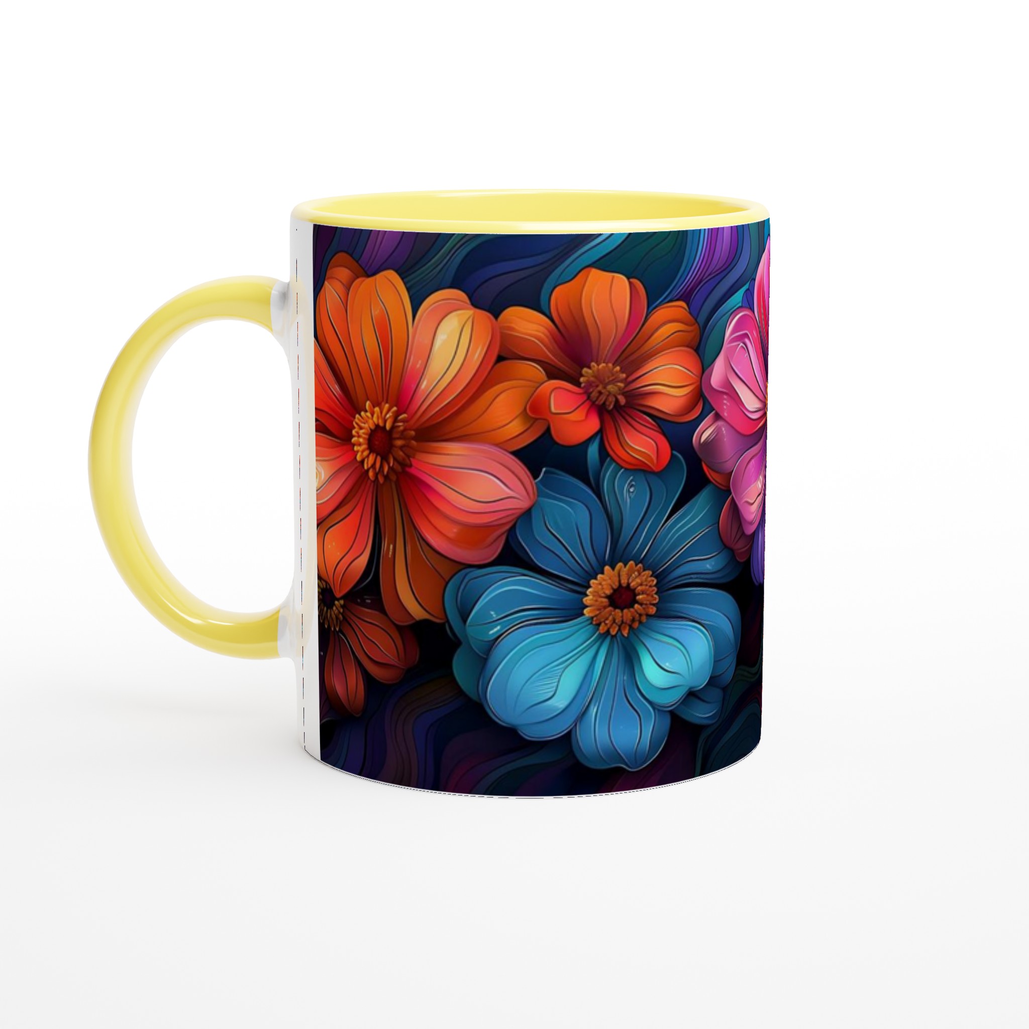 Blommande Färgexplosion: 11oz Keramisk Mugg för Konstälskare – Välj din Favoritnyans! 3 2d4161f1-6cd5-4f66-9405-14e53e1ab645
