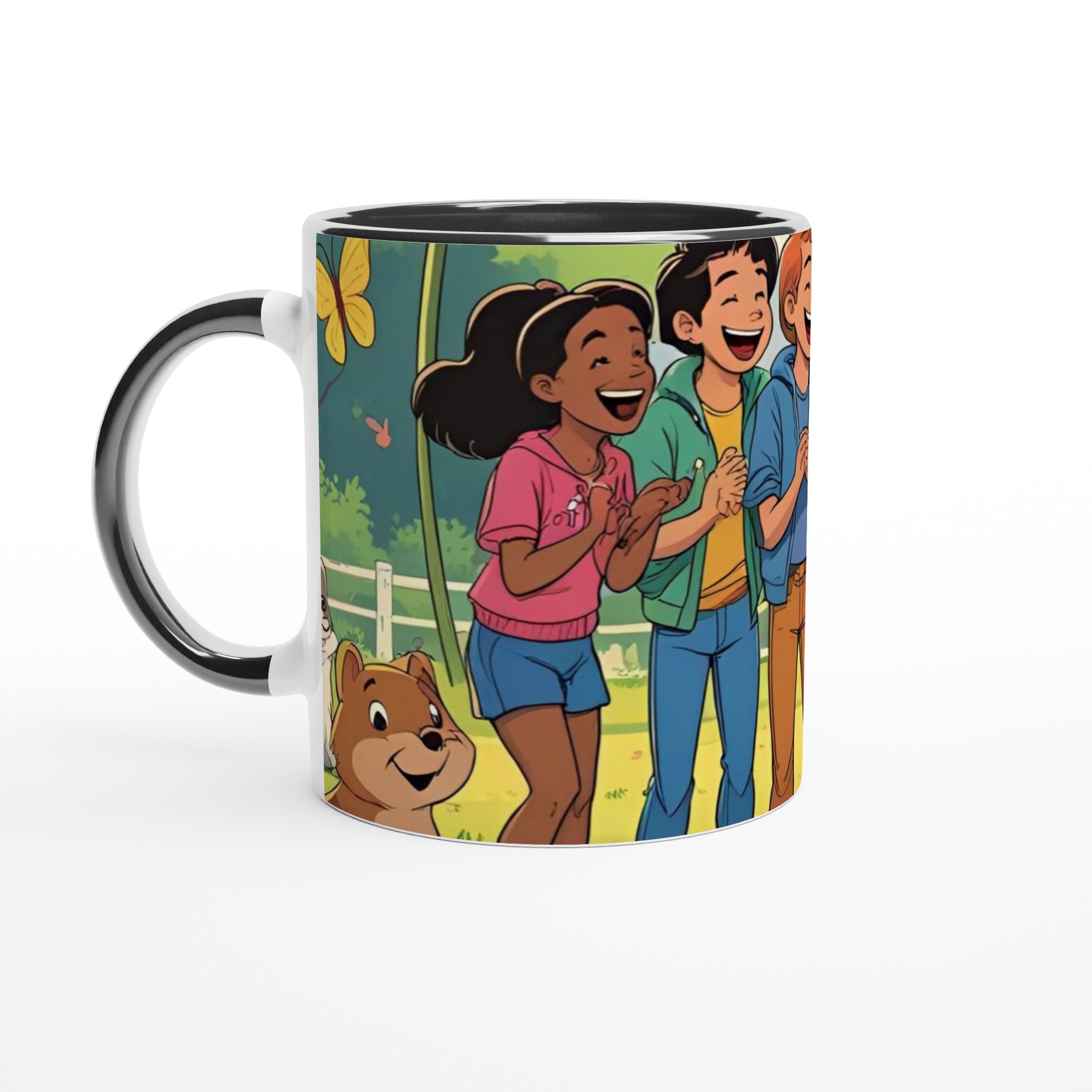 Vit 11oz keramisk mugg med färgstarkt och glatt tecknat motiv – välj din favoritfärg! 4 2d524d2f-3514-4fa1-b7cf-6580cf3c695c