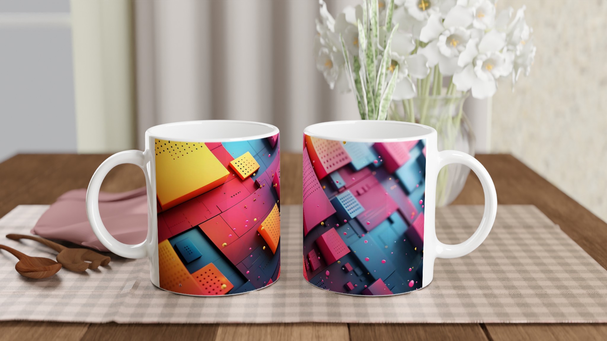 Abstrakt Geometrisk 11oz Keramisk Mugg – Modern Design i Valfri Färg 10 2d7f66a2-da6e-47db-b25e-5dfd01fd16db