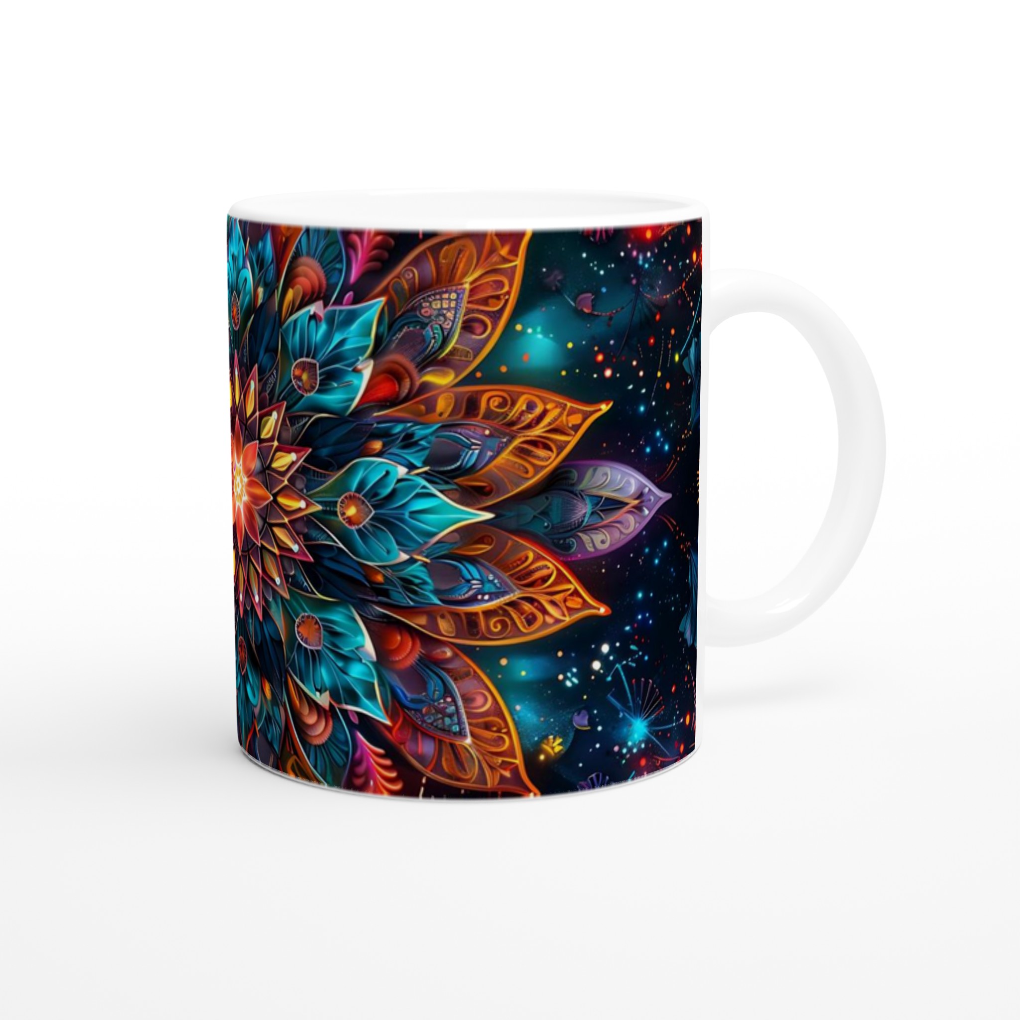 Kosmisk Mandala Mugg – 11oz Keramisk Kaffemugg med Fantasifull Design & Levande Färger 9 2d96a0b5-0d2b-4e0d-bc79-204bb0a26c03